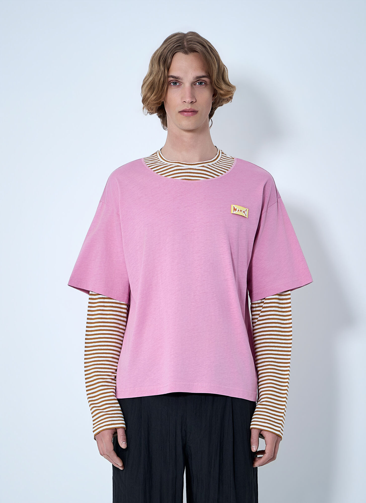 Marni Men's Pink Long-Sleeved T-Shirt - Man T-Shirts It - 50
