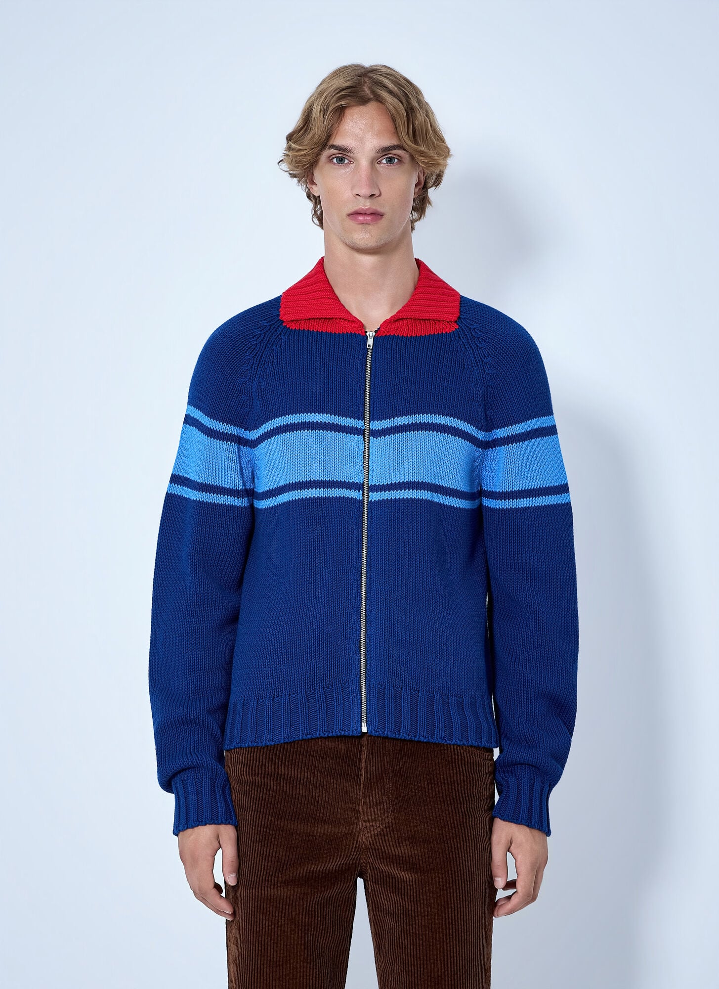 MARNI Marni Zip-up Knit Cardigan - Man Knitwear Blue It - 48