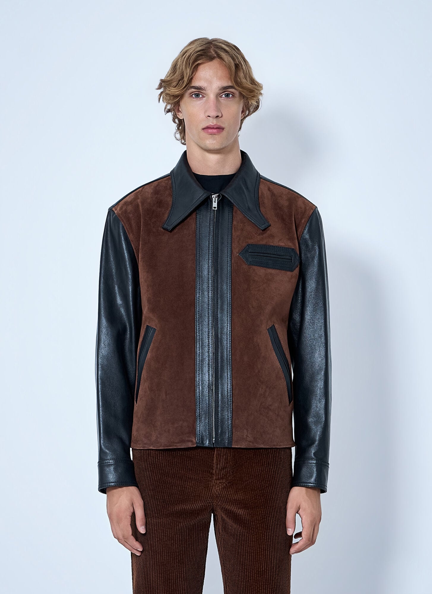 MARNI Marni Leather And Suede Panel Jacket - Man Jackets Black It - 48