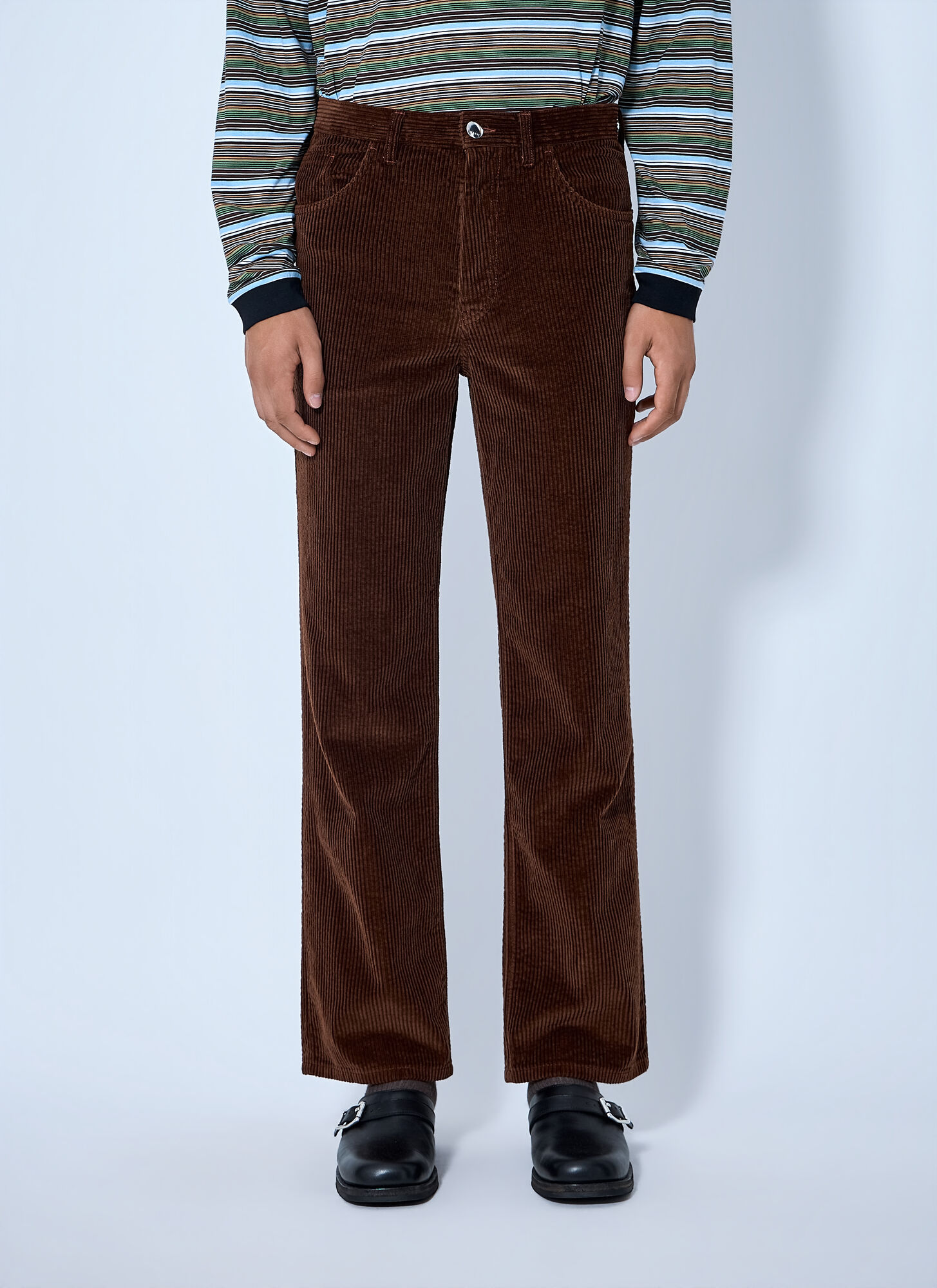 MARNI Marni Corduroy Straight-leg Trousers - Man Pants Brown It - 46