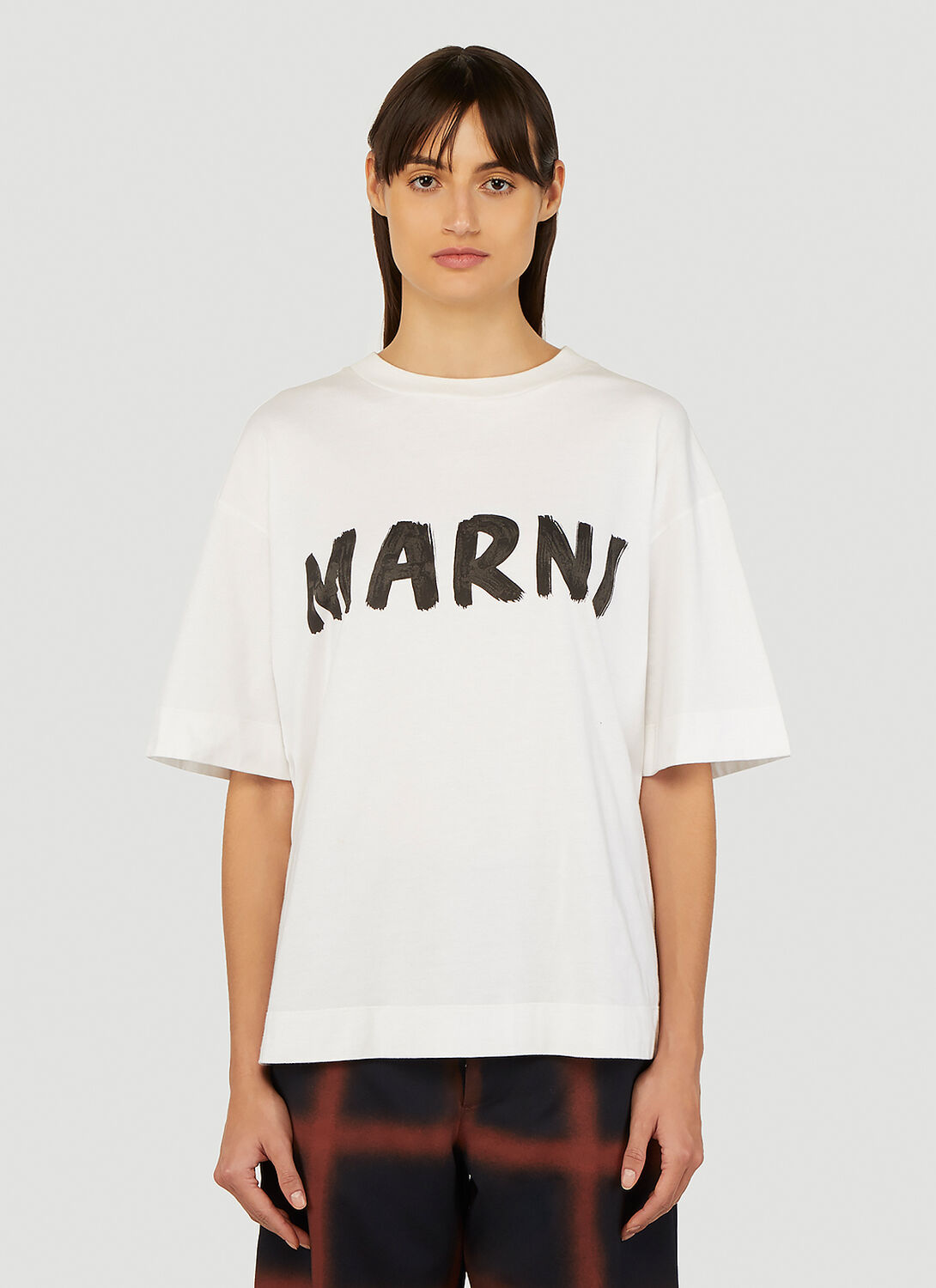 Marni Oversized Logo T In White
