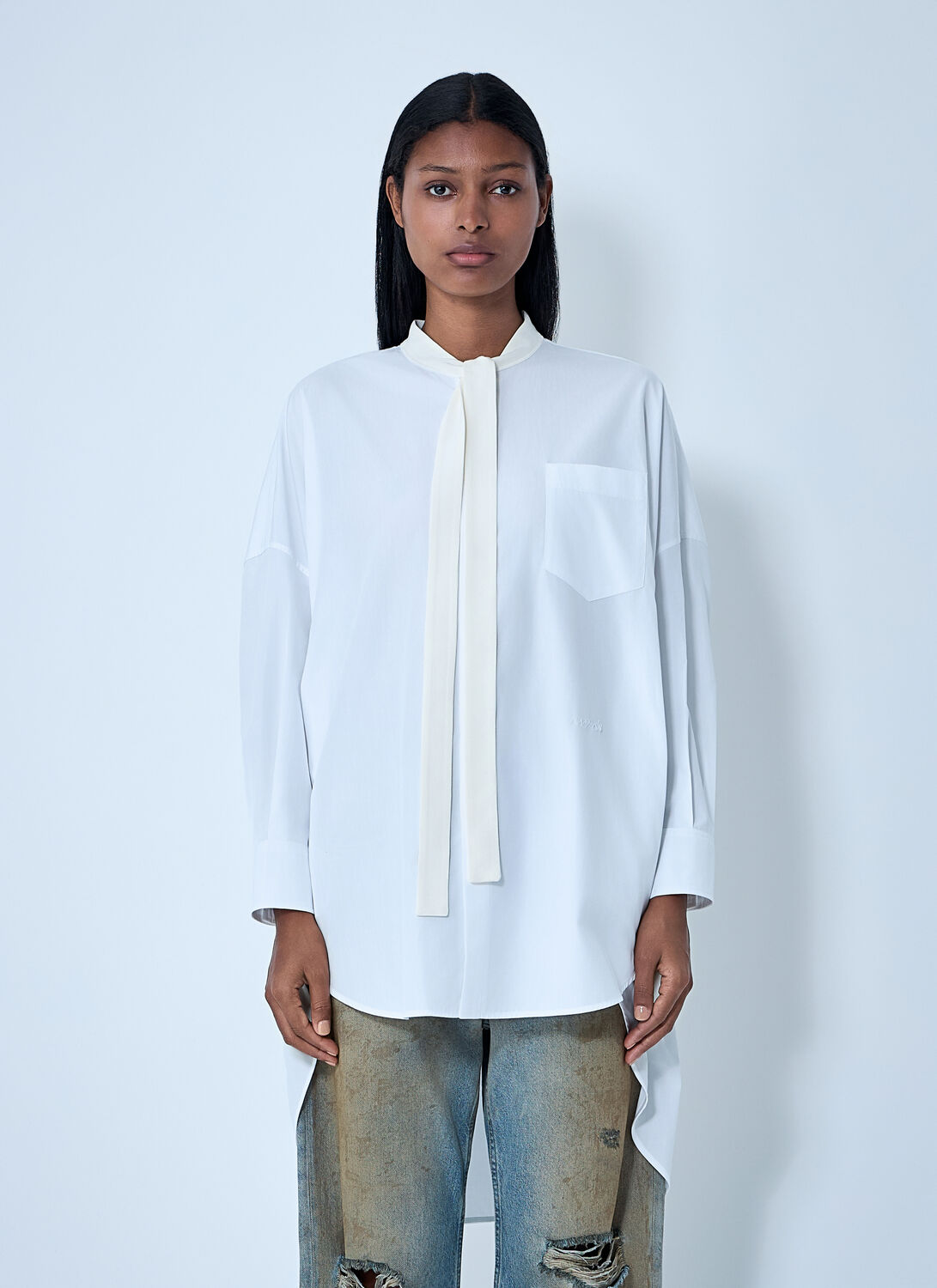 Marni Button-down Shirt - Woman Shirts White It - 44　マルニ ボタンダウン シャツ - 女性シャツ ホワイト It - 44 Marni