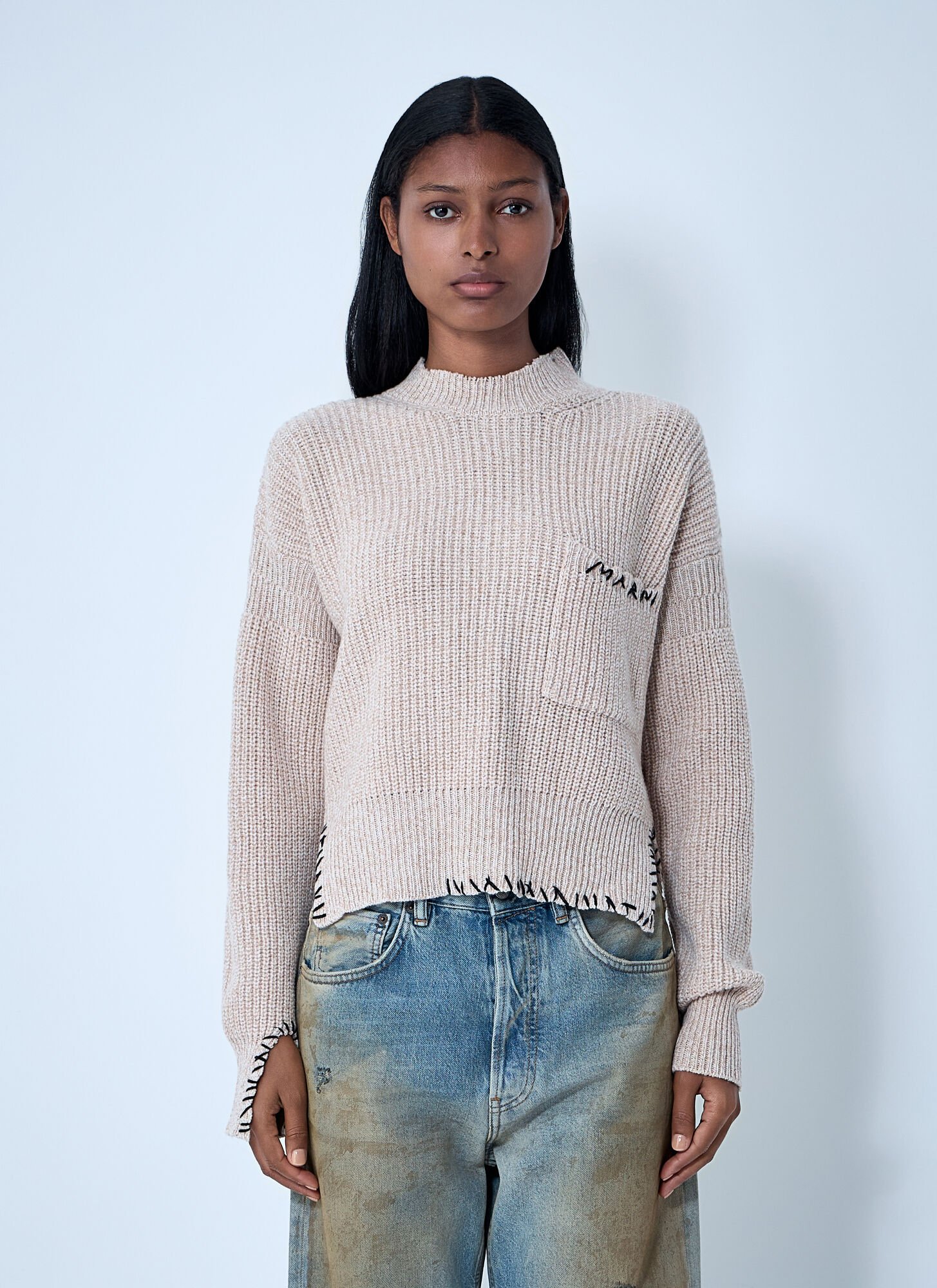 Marni Women Logo Embroidery Sweater