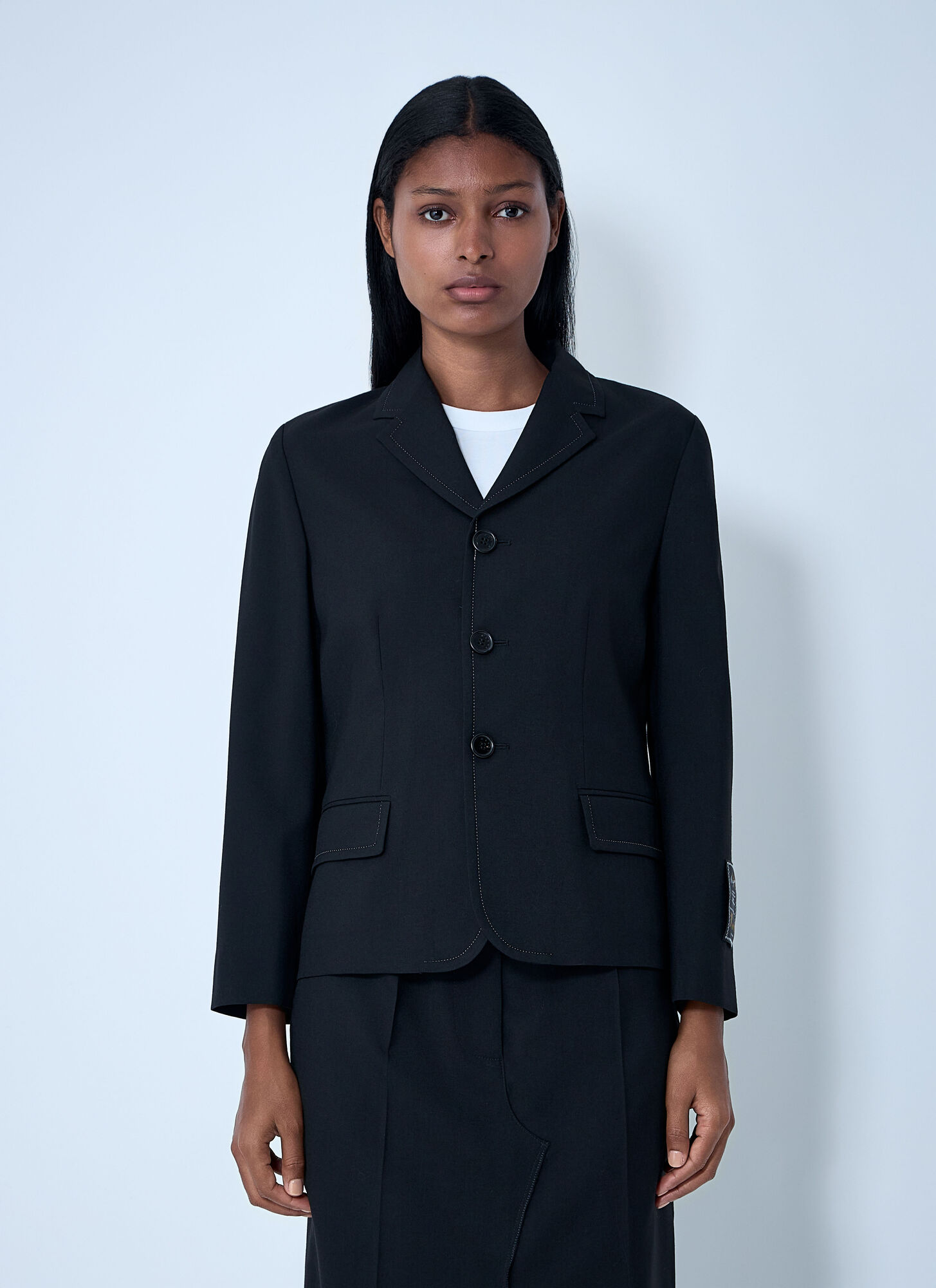 Marni Tailored Wool Jacket With Classic Button Closure And Pockets In Blue