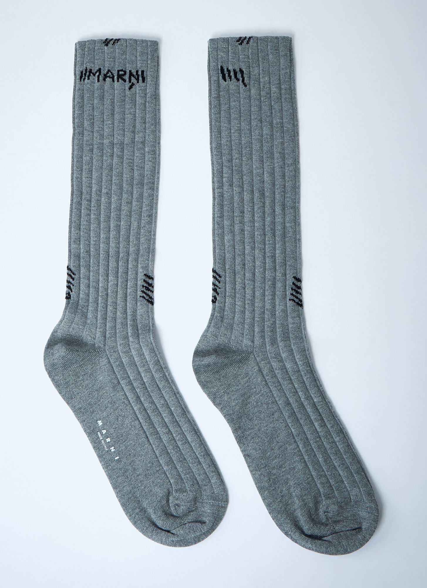 MARNI Marni Logo Motif Socks - Woman Socks Grey Us - 12