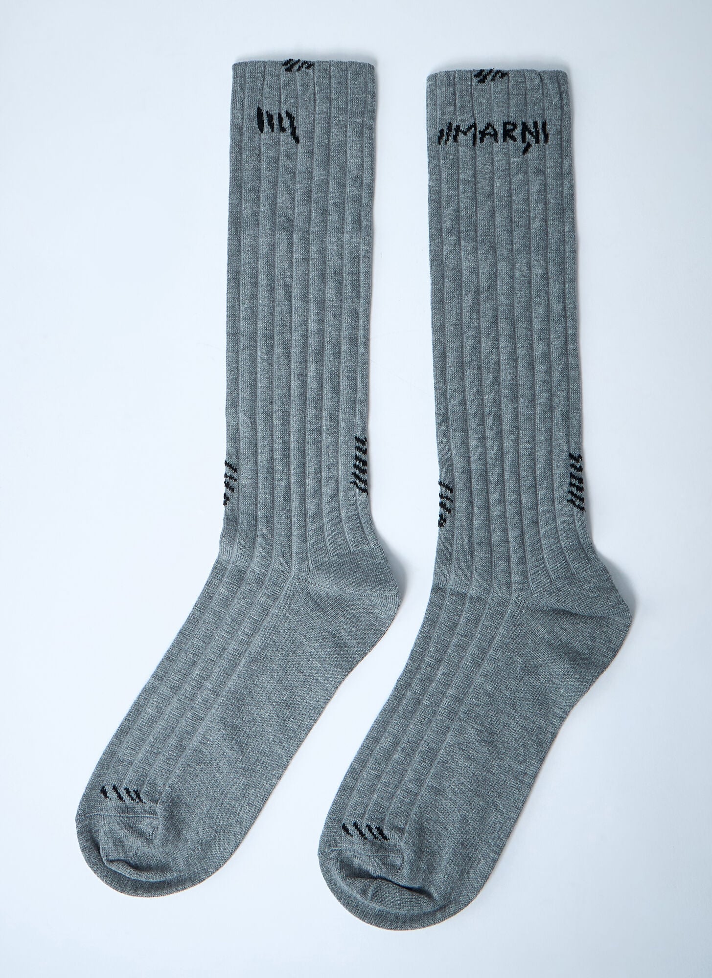  Marni Marni Logo Motif Socks - Frau Socken Grey Us - 12 