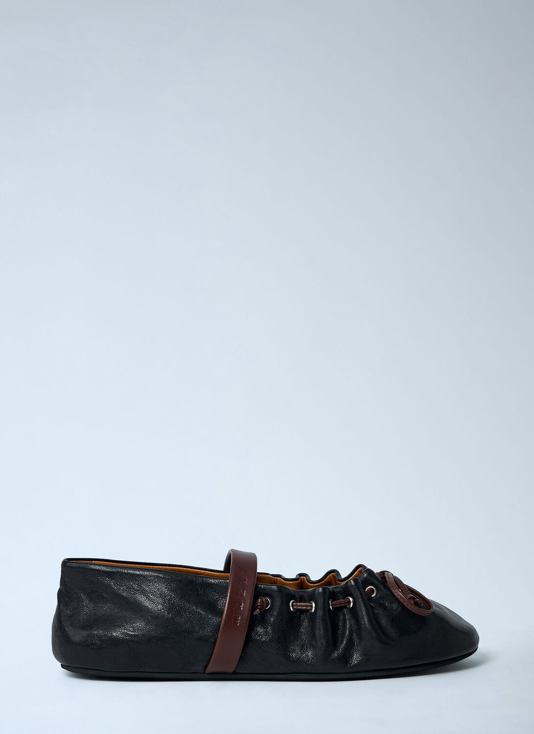 Marni Round-toe Ballet Flats In Brown