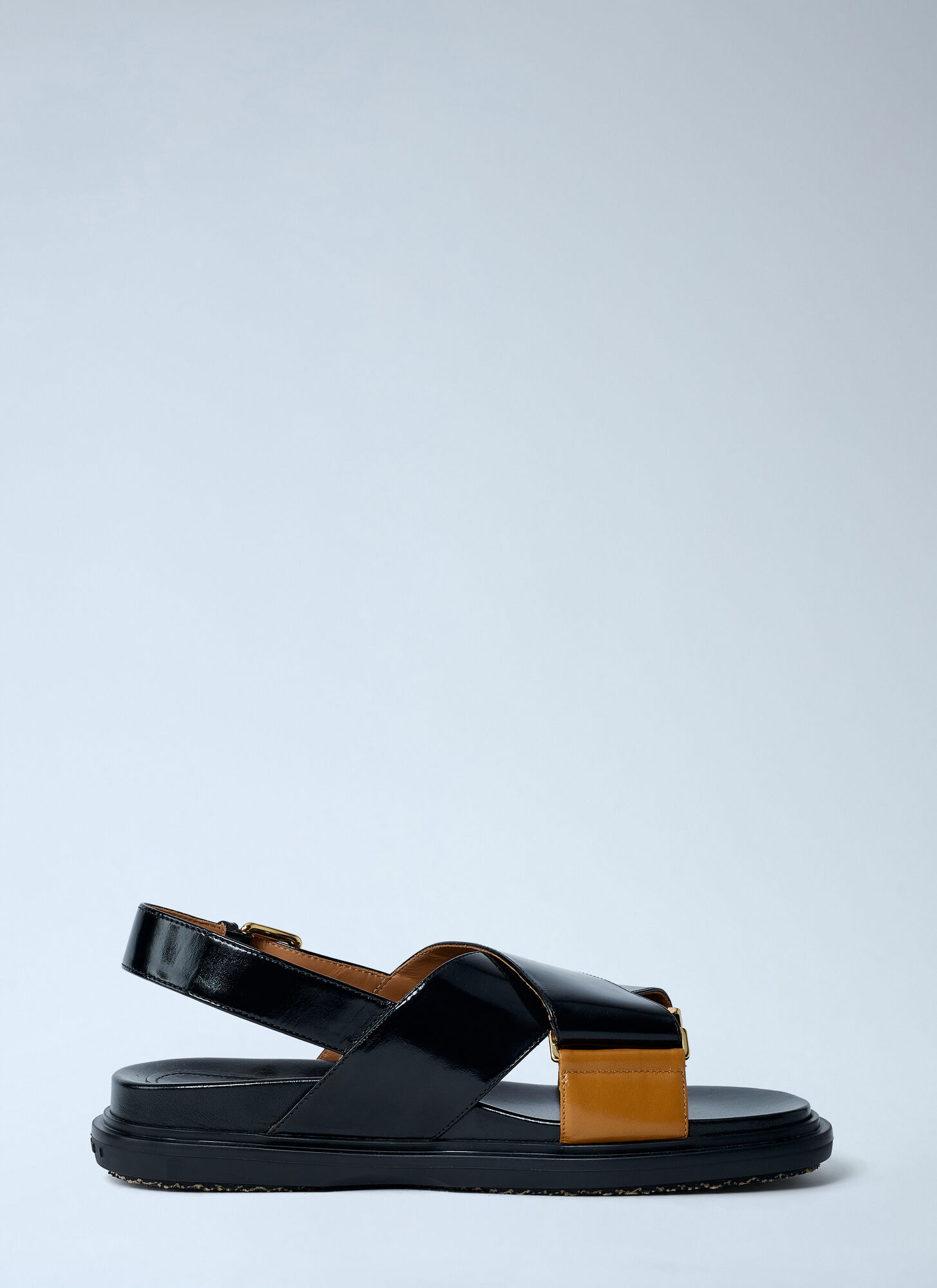 Marni Donna Nero Fussbett Leather Sandals - Woman Sandals Eu - 40