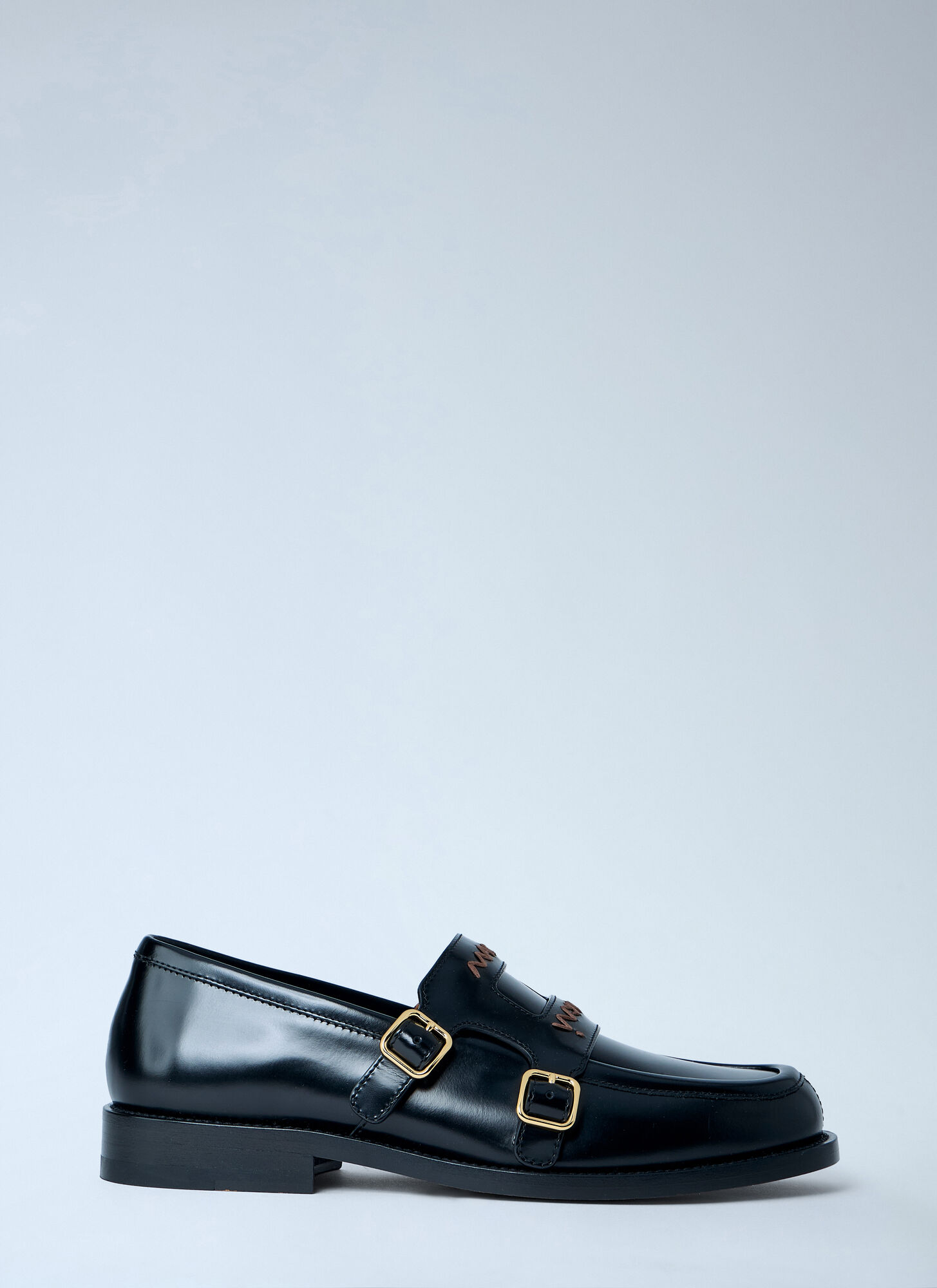 Marni Women's Black Double Monk Strap Loafers - Woman Loafers Eu - 40