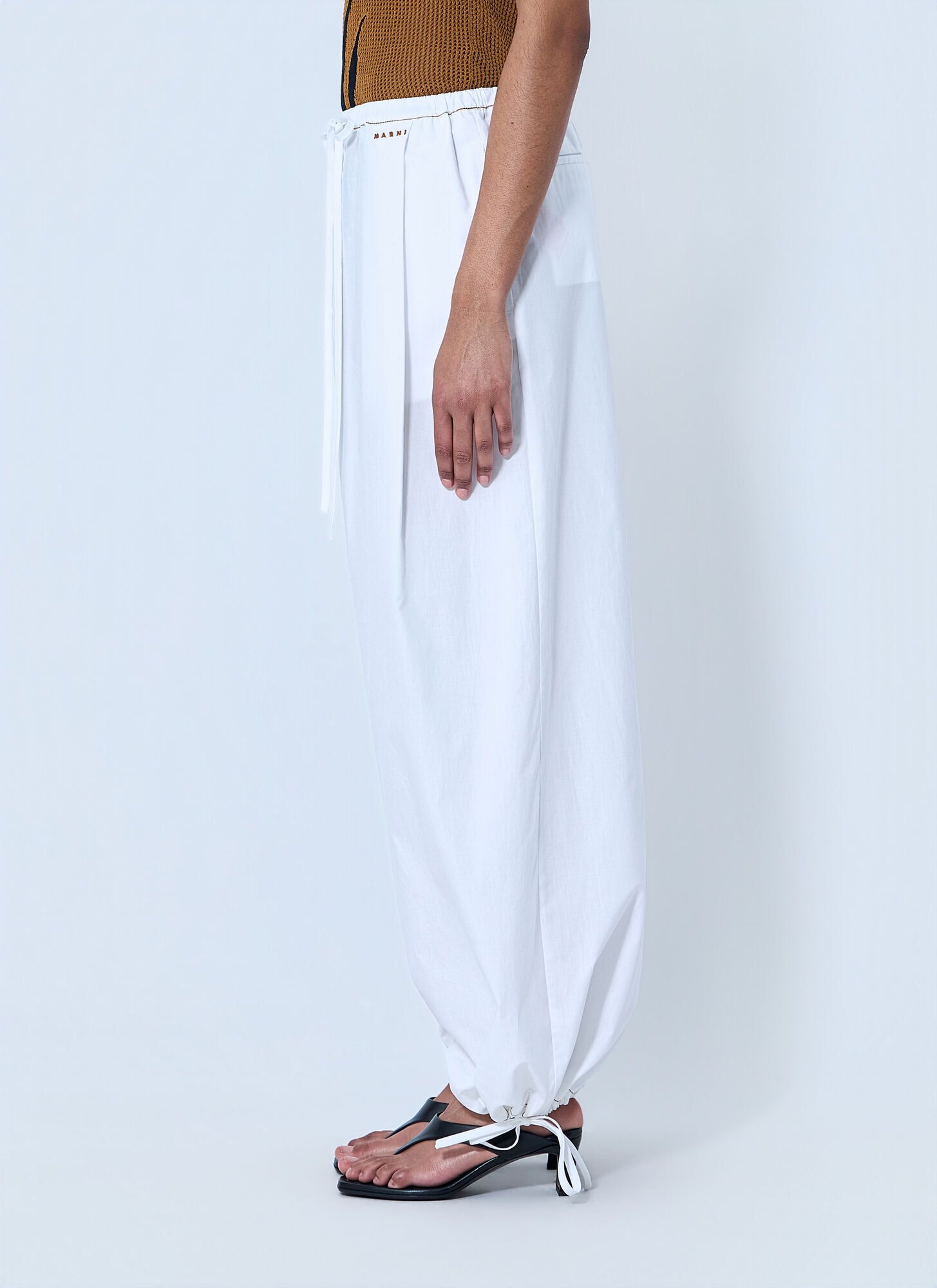  Marni Marni Wide-leg Drawstring Trousers - Frau Hosen White It - 38 