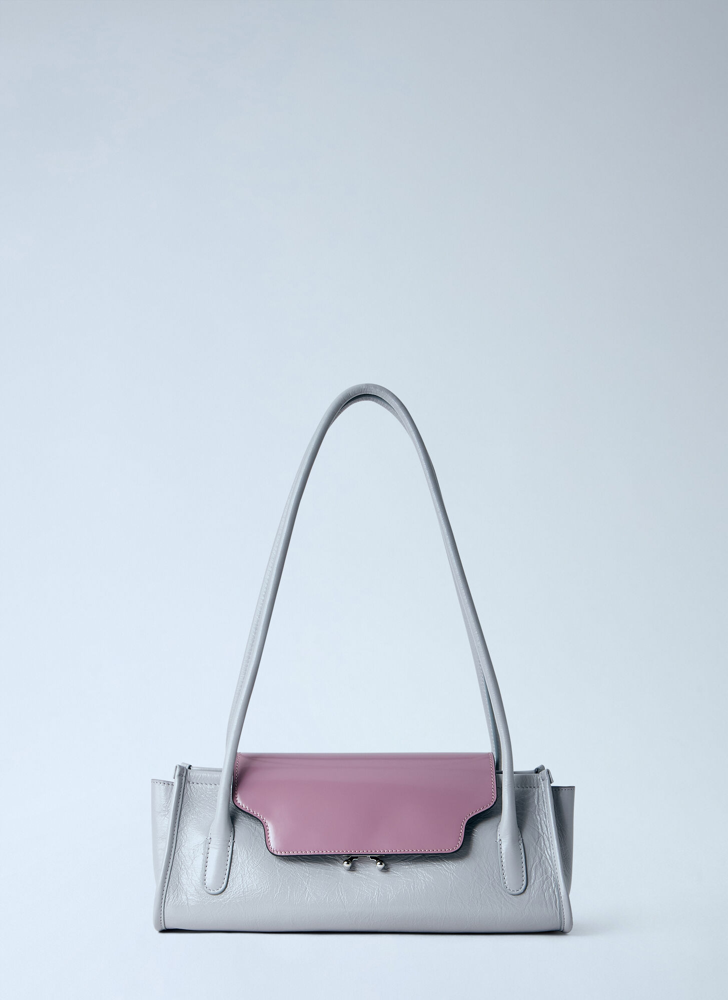 Marni Trunkette Leather Shoulder Bag - Woman Shoulder Bags Grey One Size