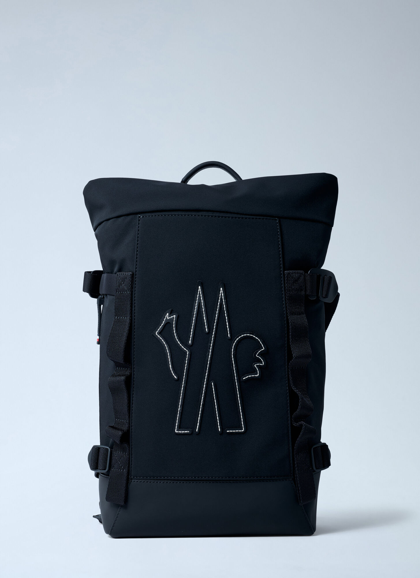 Moncler Grenoble Men's Black Logo Motif Backpack - Man Backpacks One Size