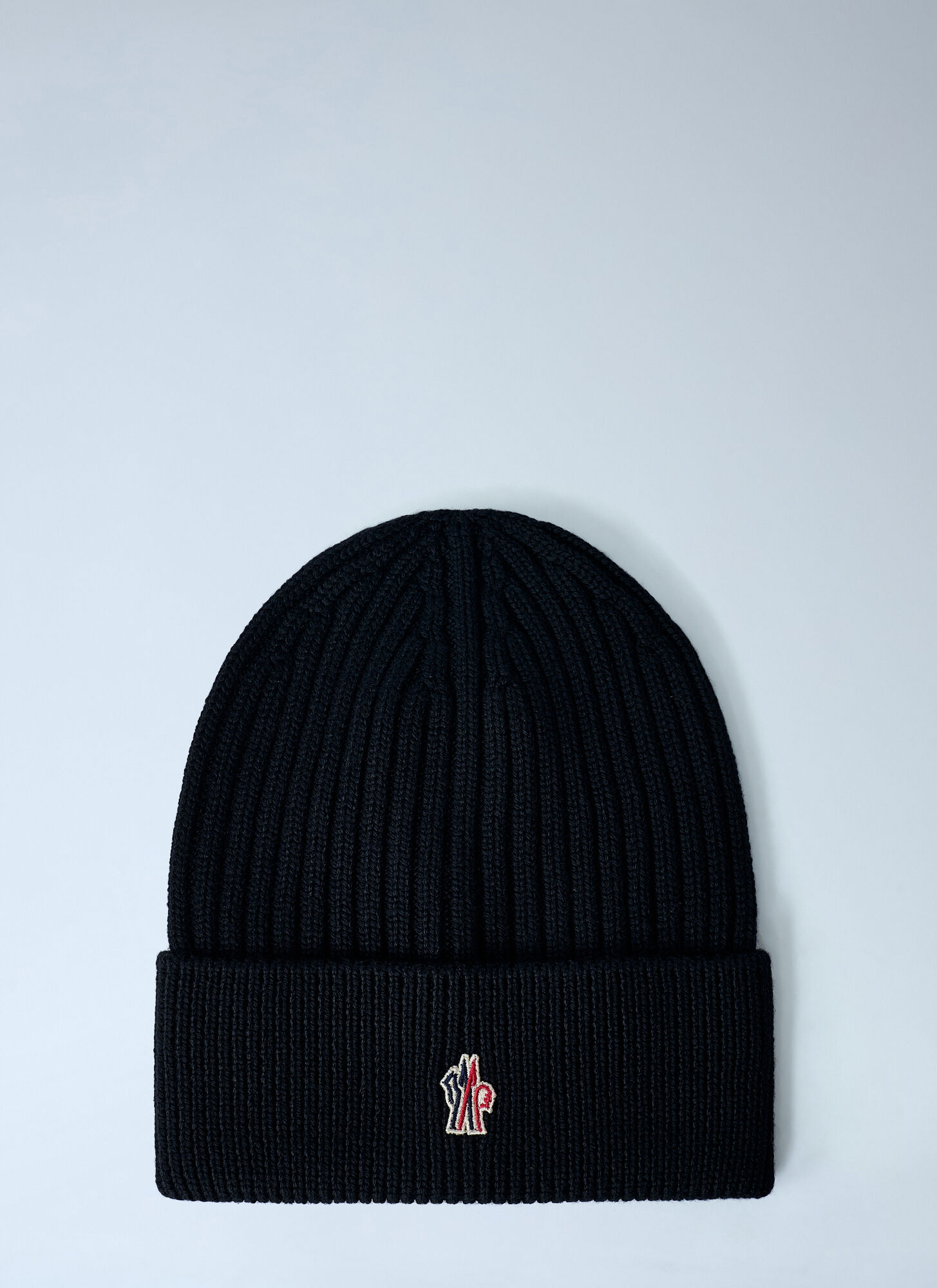 Moncler Grenoble Men's Black Logo Motif Beanie Hat - Man Hats One Size