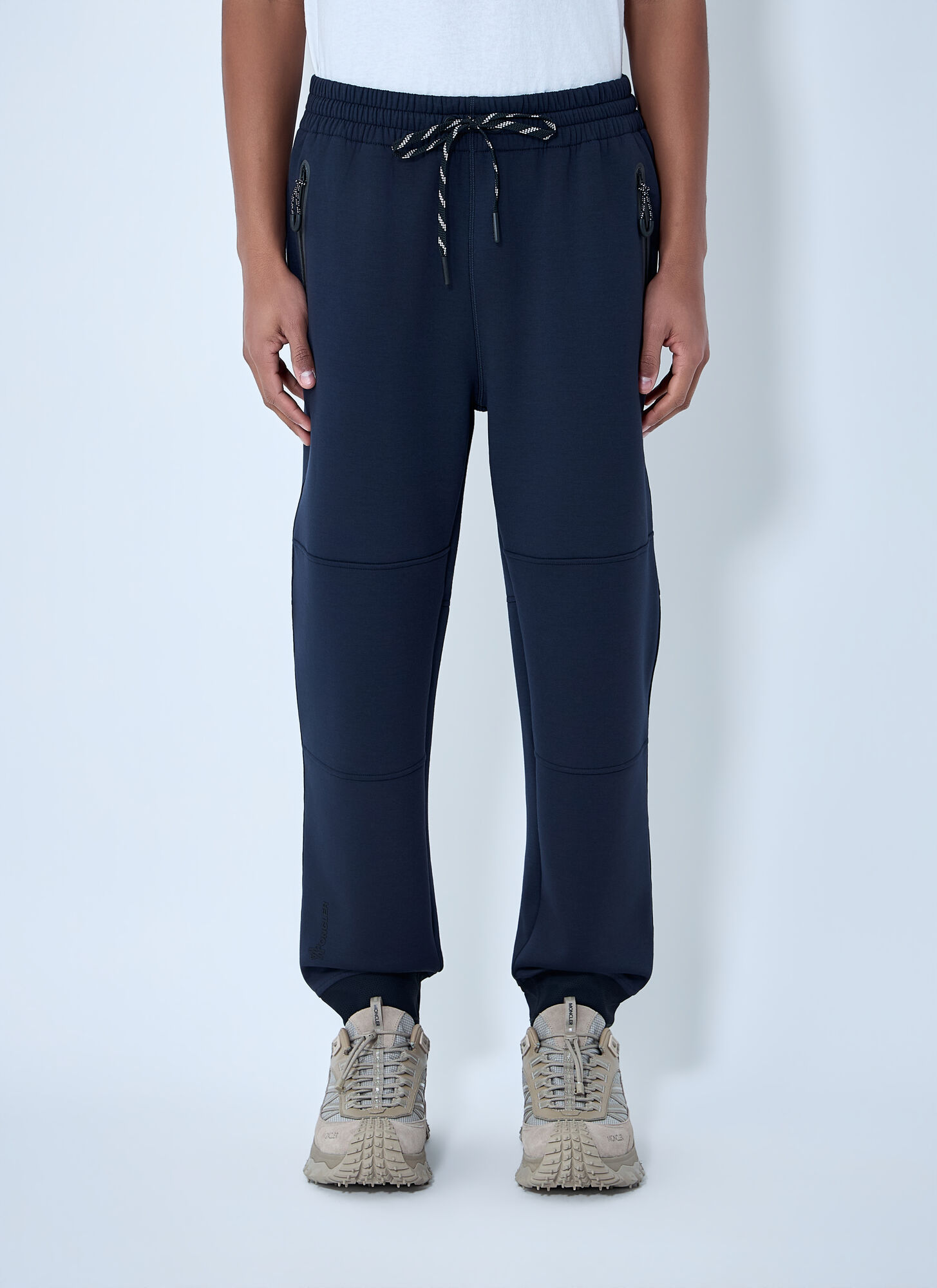 Moncler Grenoble Men's Dark Blue Logo Motif Track Pants - Man Track Pants S