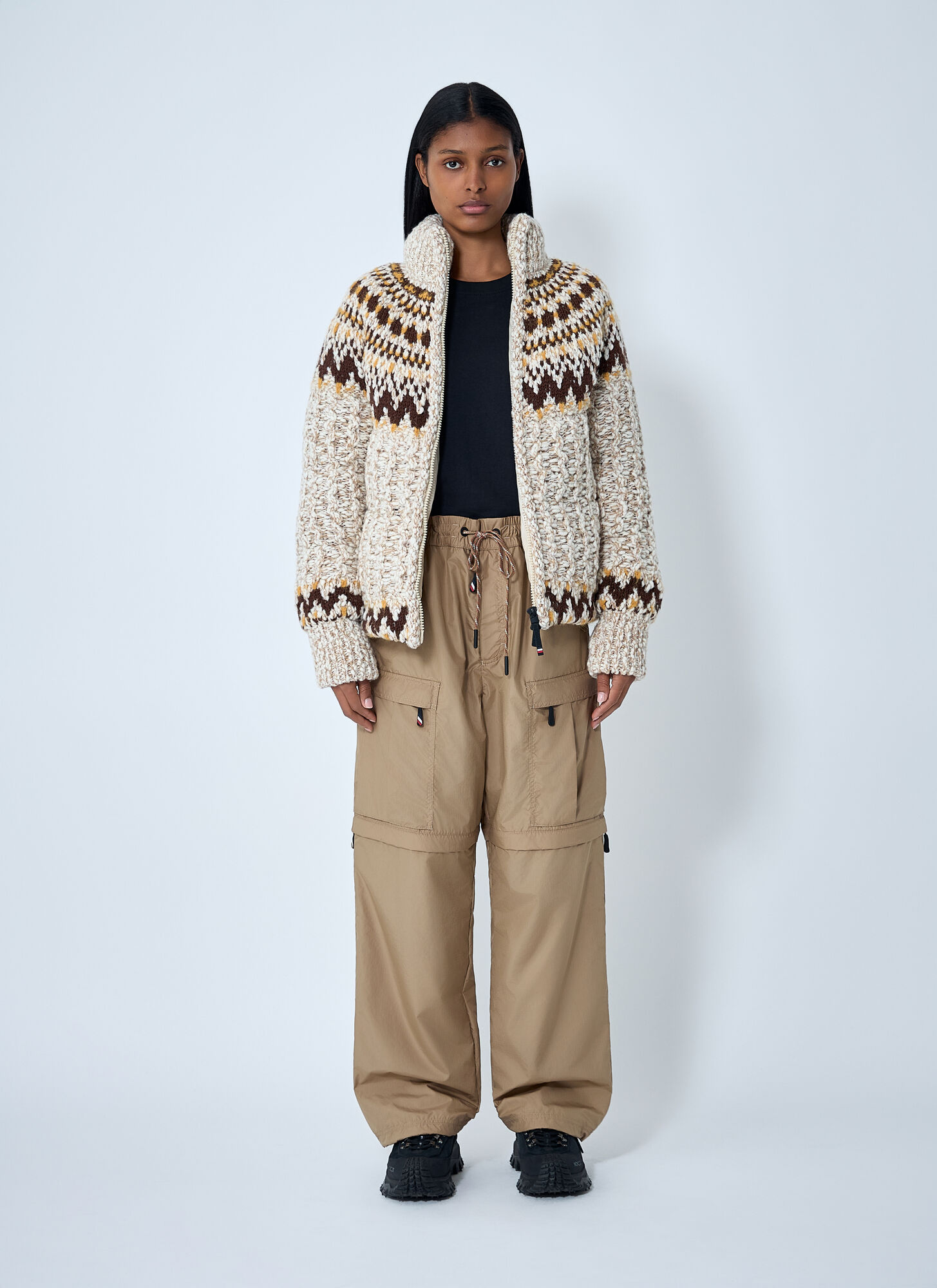  Moncler Grenoble Moncler Grenoble Padded Cardigan - Frau Strick Beige Xs 