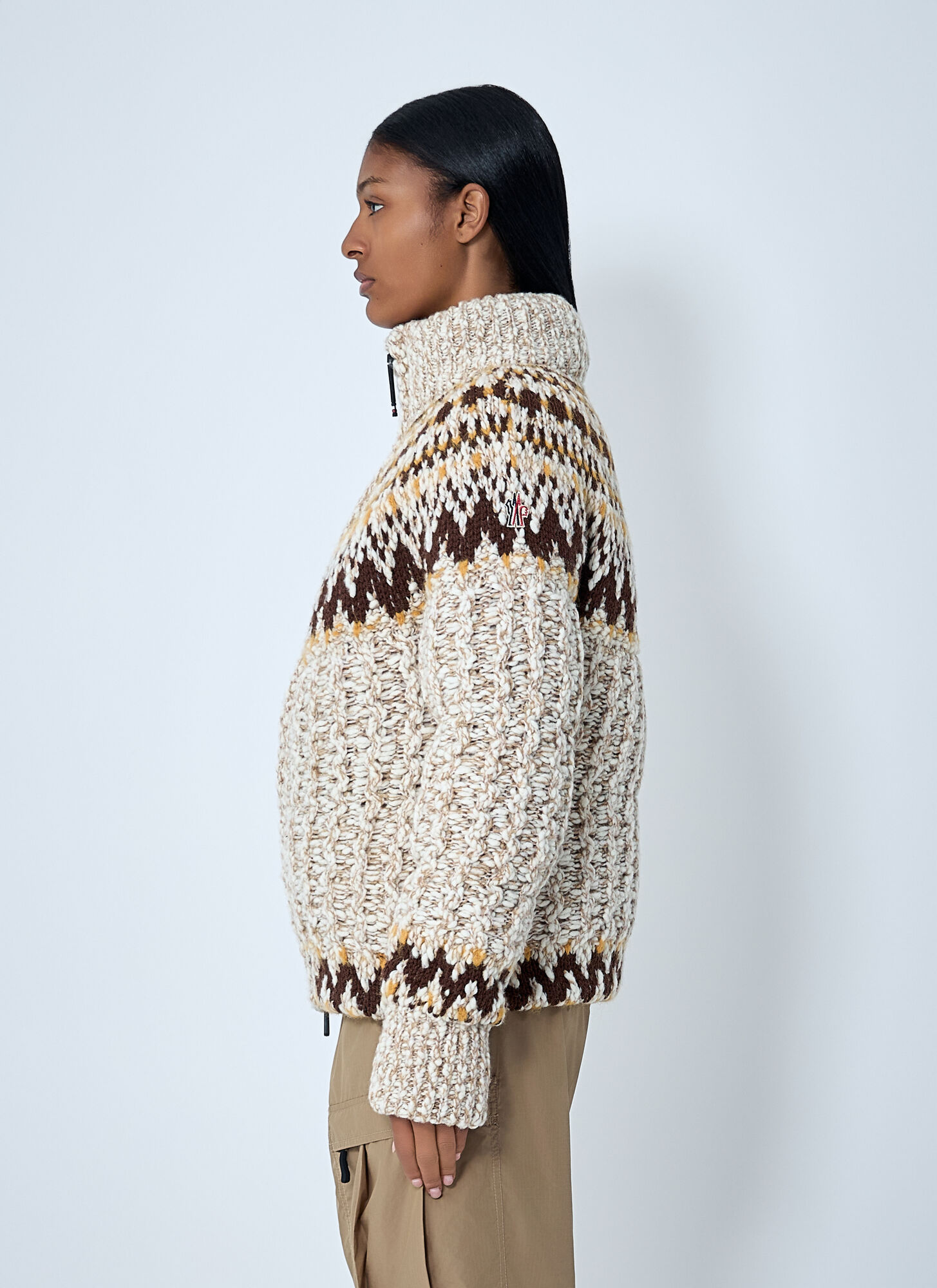  Moncler Grenoble Moncler Grenoble Padded Cardigan - Frau Strick Beige Xs 