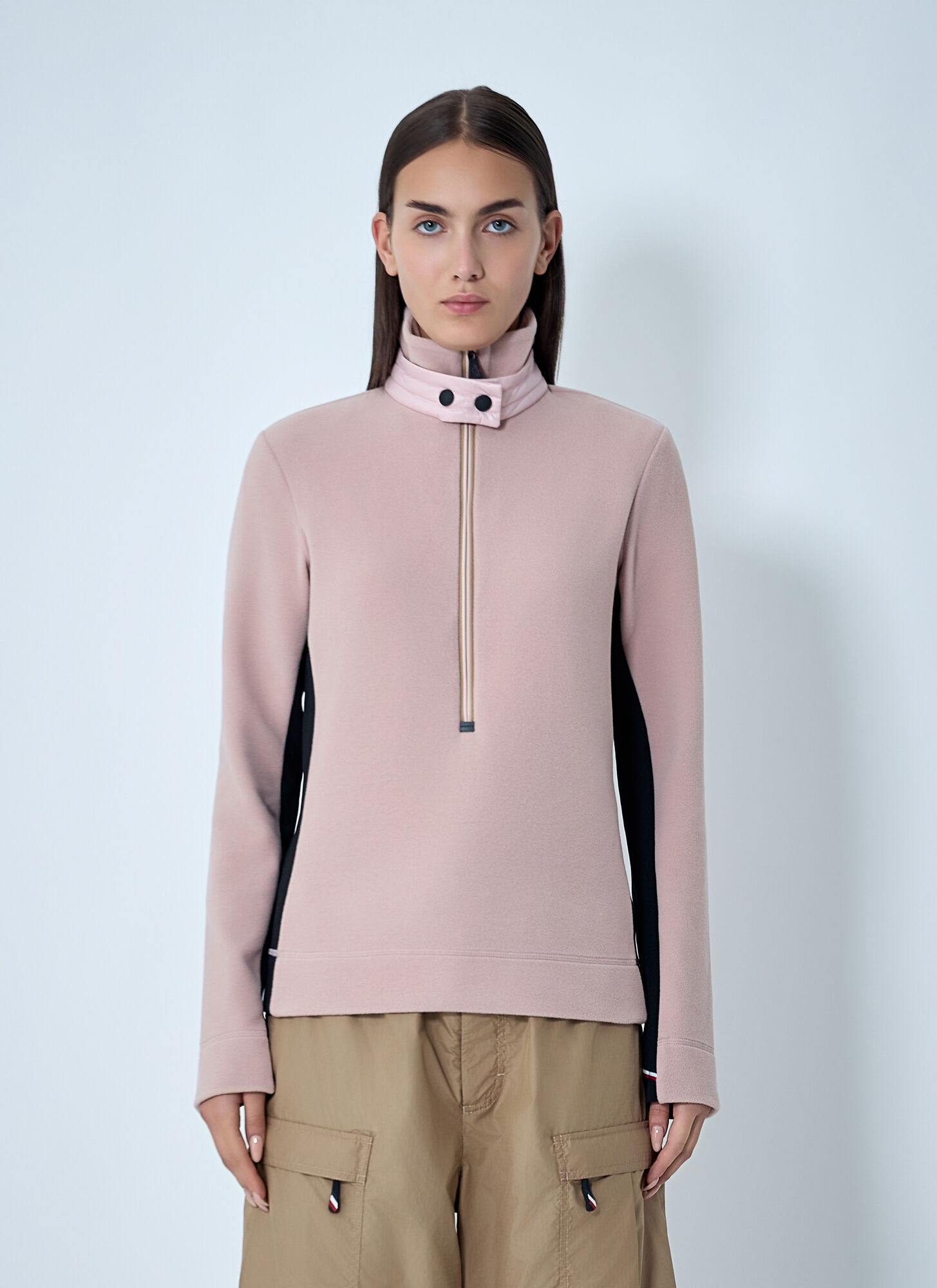 MONCLER Moncler Grenoble Contrast Panel Sweatshirt - Woman Sweatshirts Pink M　モンクレール グルノーブル コントラスト パネル スウェットシャツ - 女性 スウェットシャツ ピン
