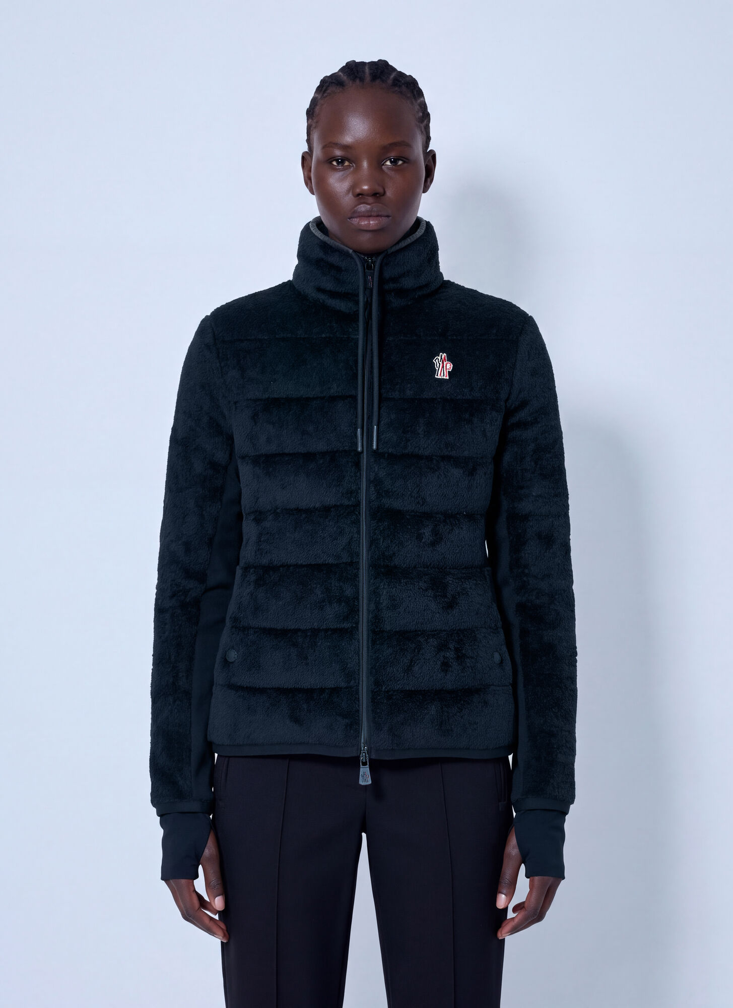 Moncler , Light Jackets, Female, Black, S, Grenoble Zip-Up Cardigan - Image 3