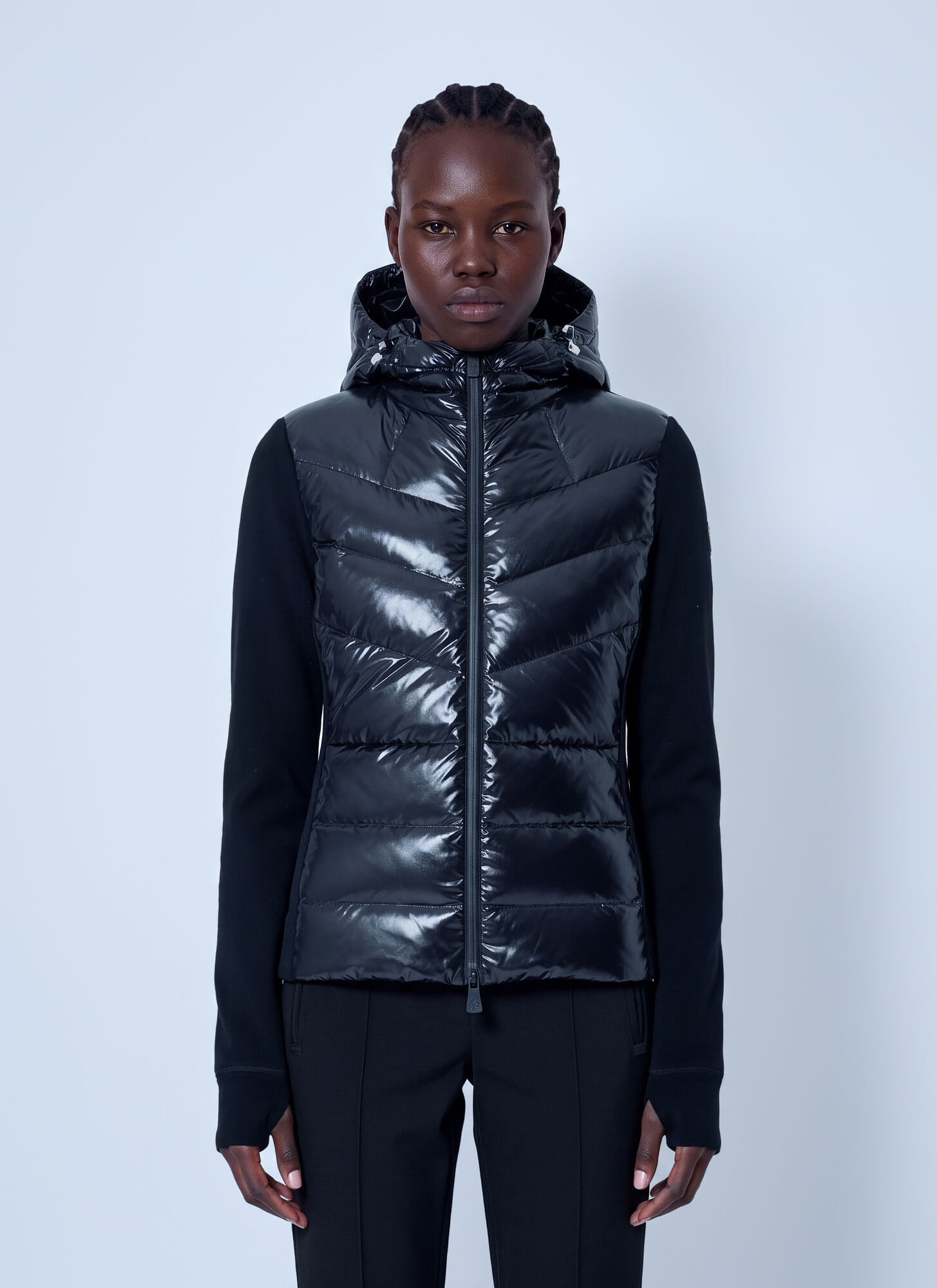 Grenoble    Padded Zip-Up Hoodie for Women in Black, Size: Xs, Moncler - Image 2