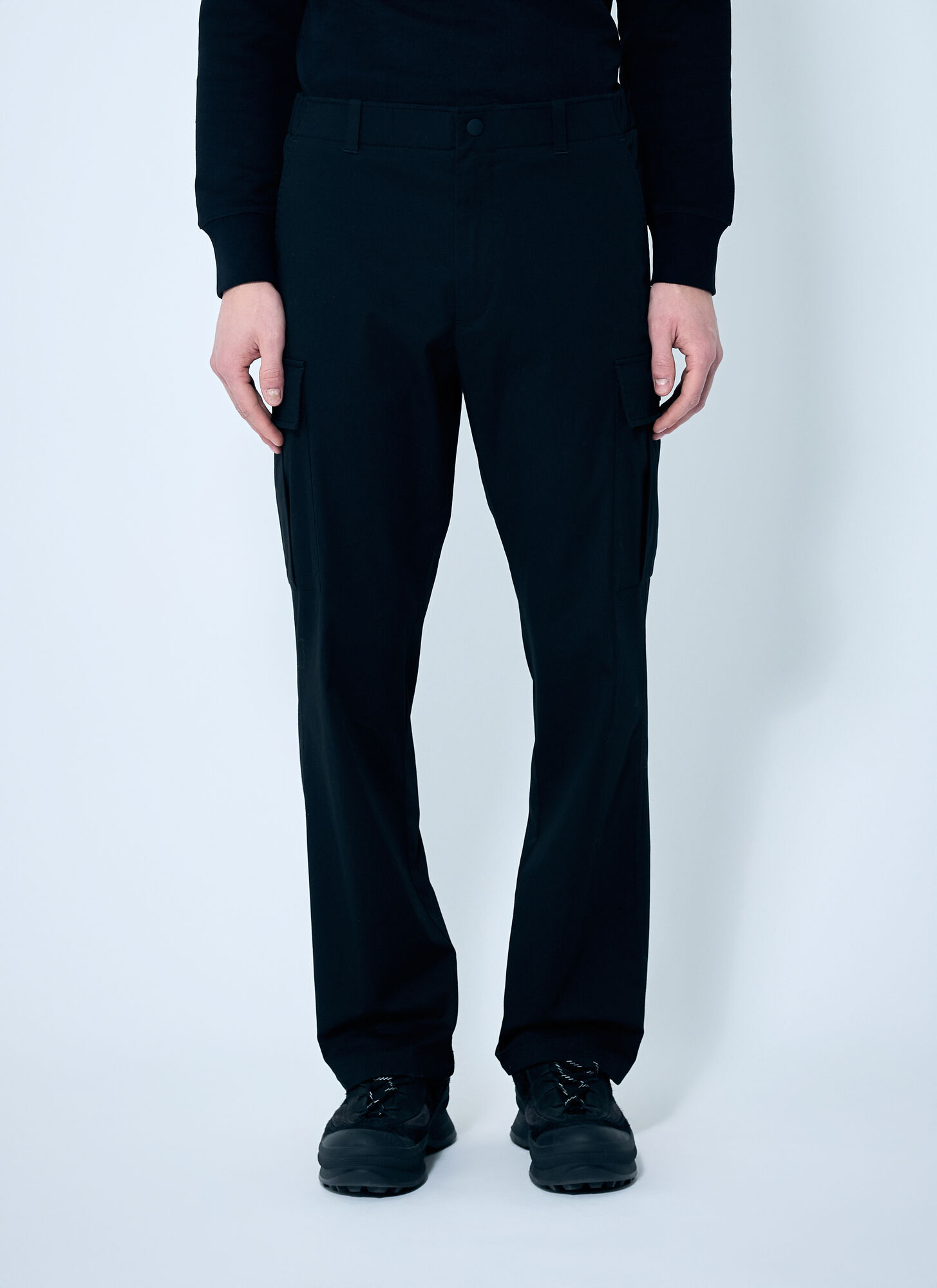 Moncler Men's Black Twill Cargo Pants - Man Pants Eu - 50