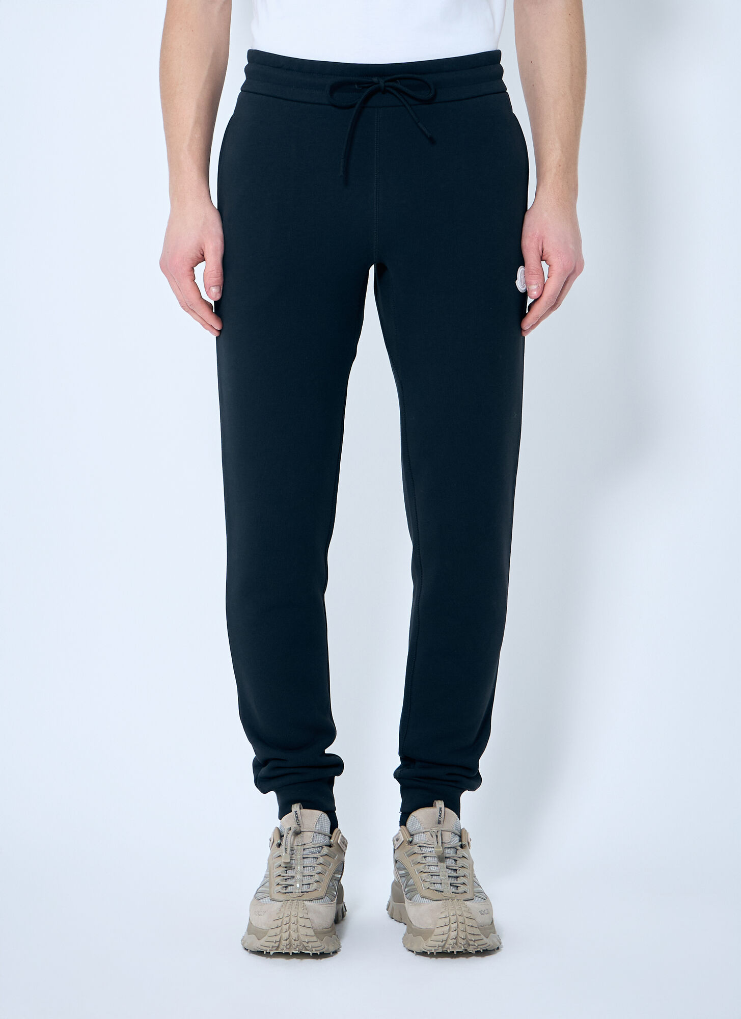 Moncler Logo Patch Track Pants In Black