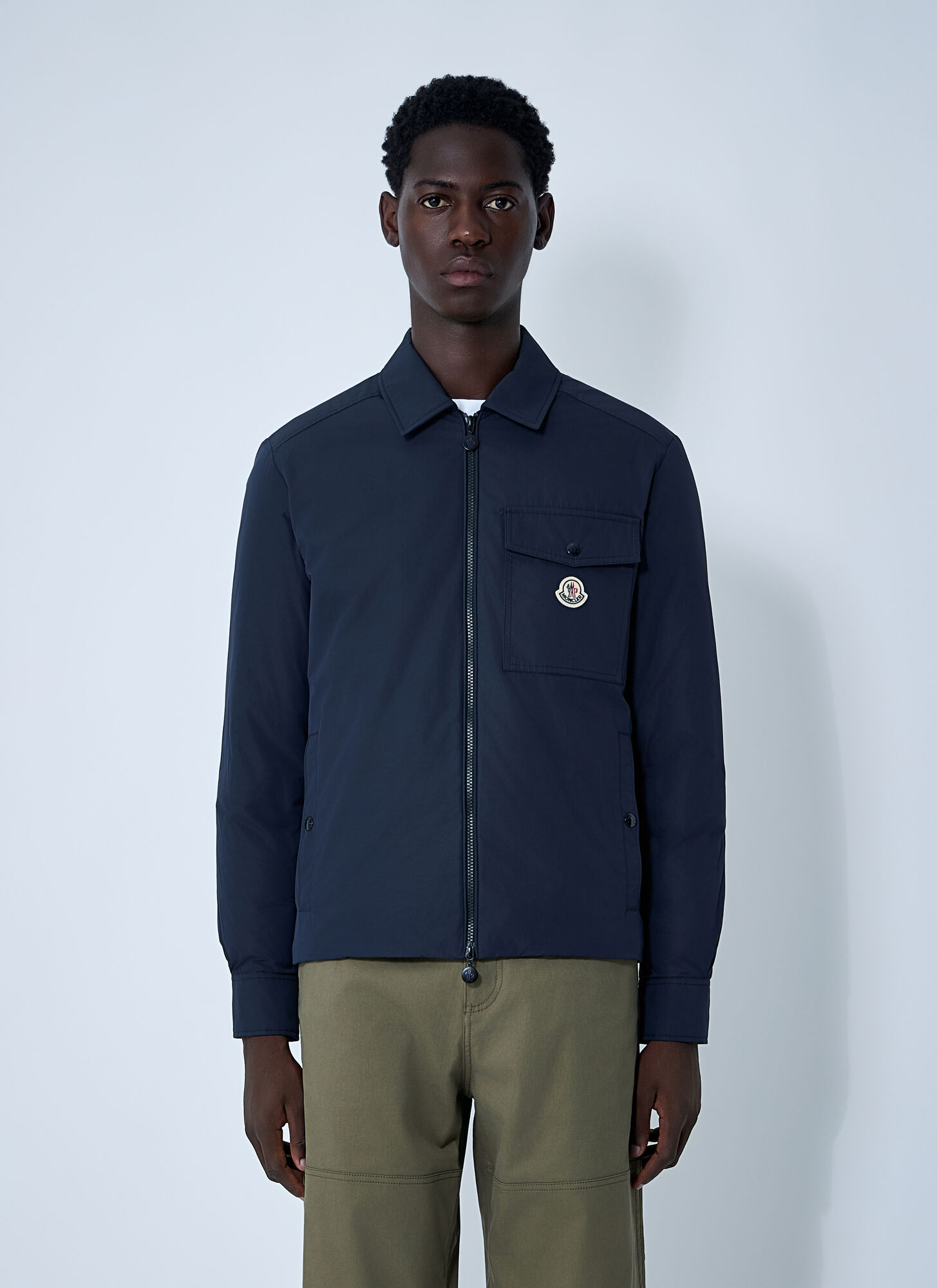 Moncler Vigeon Tech Down Jacket In Blue