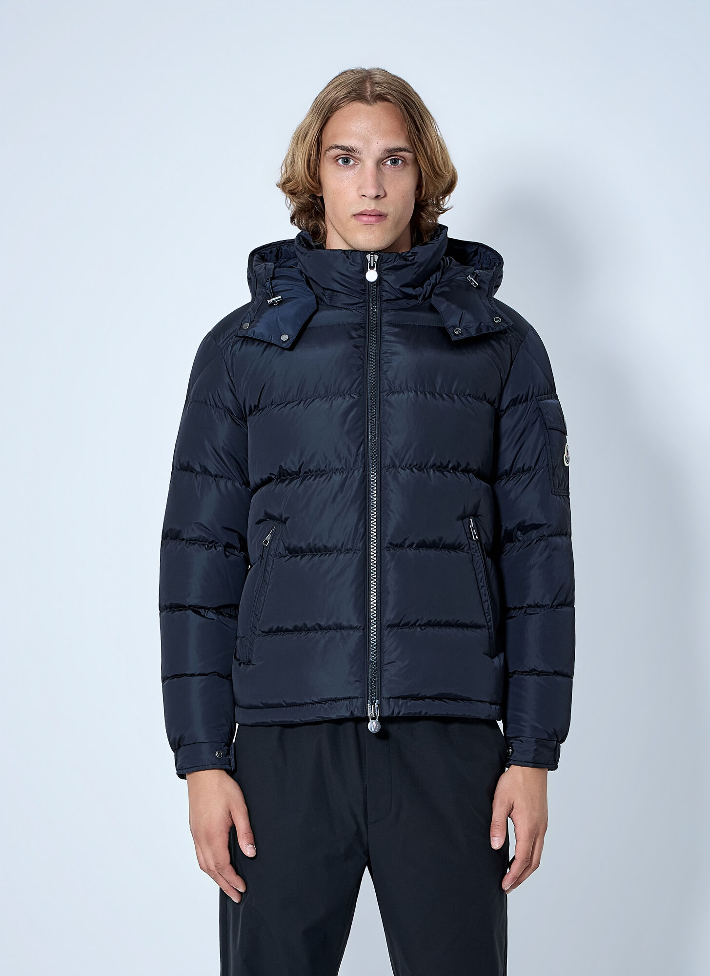 Moncler Men's Navy Maya Matte Short Down Jacket - Man Jackets 5