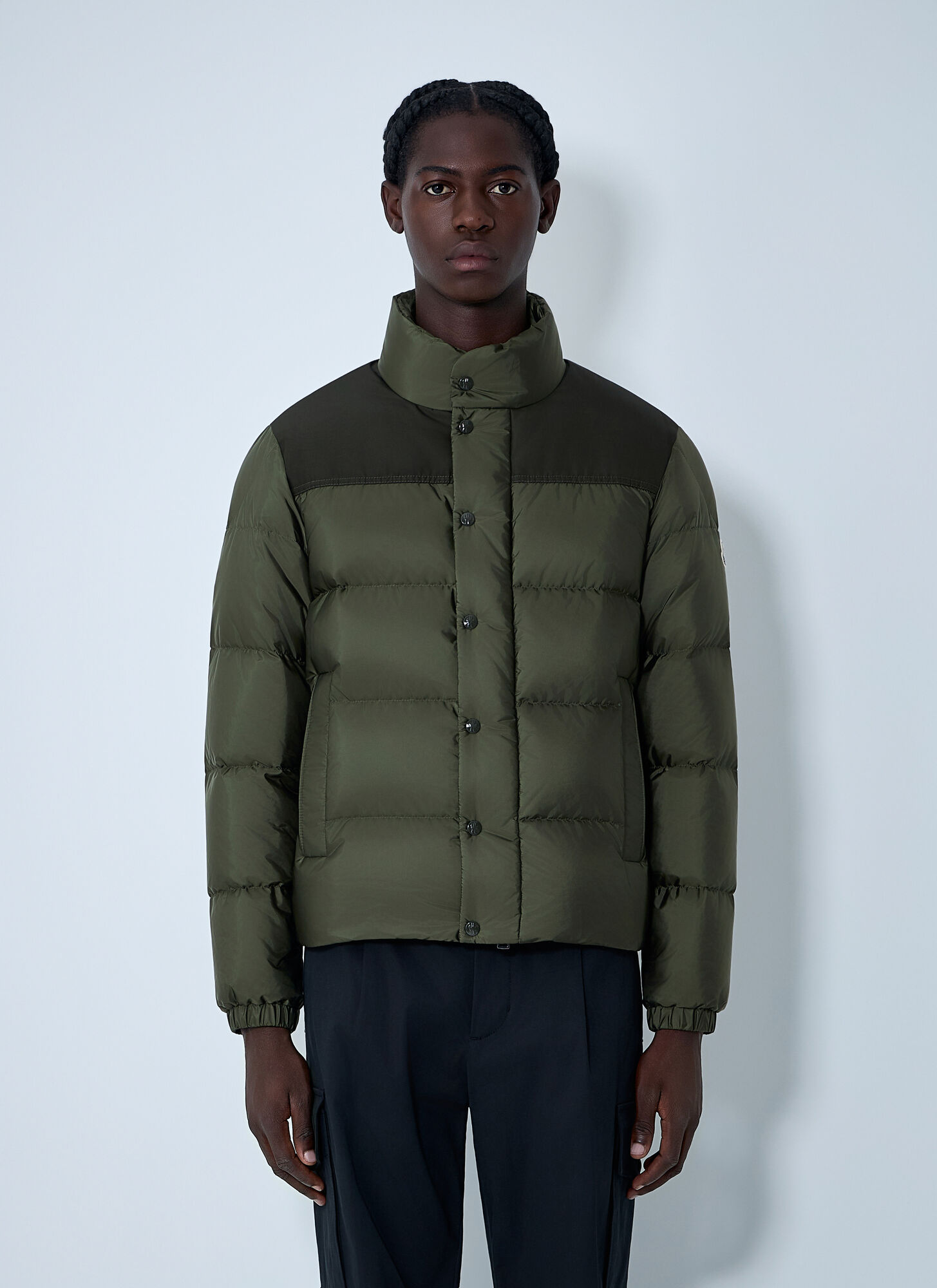 Moncler Men's Green Virolais Short Down Jacket - Man Jackets 1
