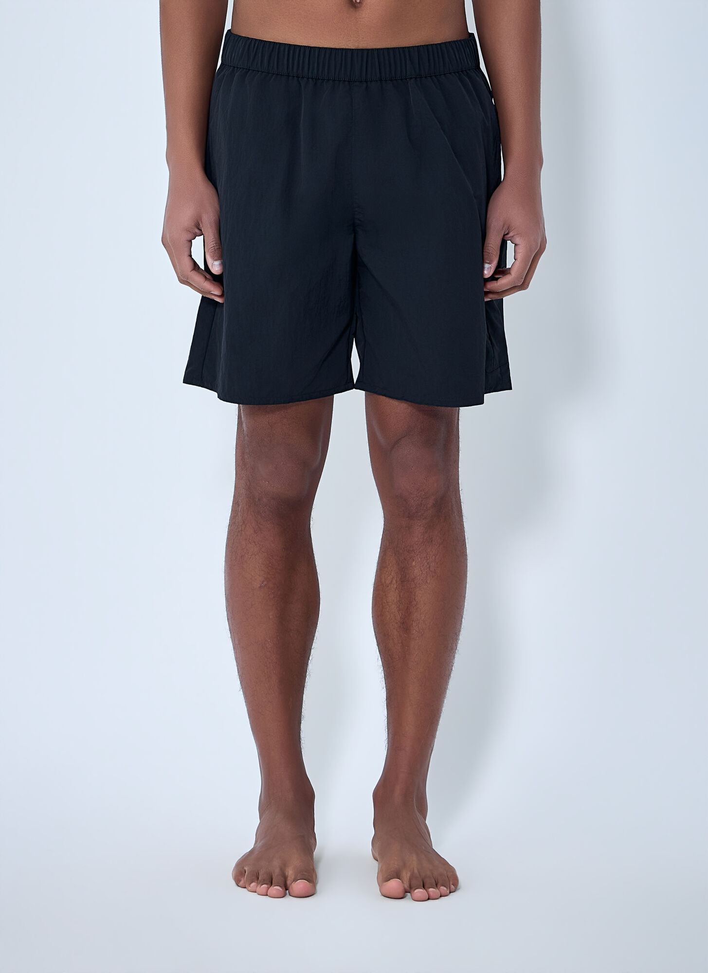 Moncler Elastic Waistband Swim Shorts - Man Swimwear Black Xxl