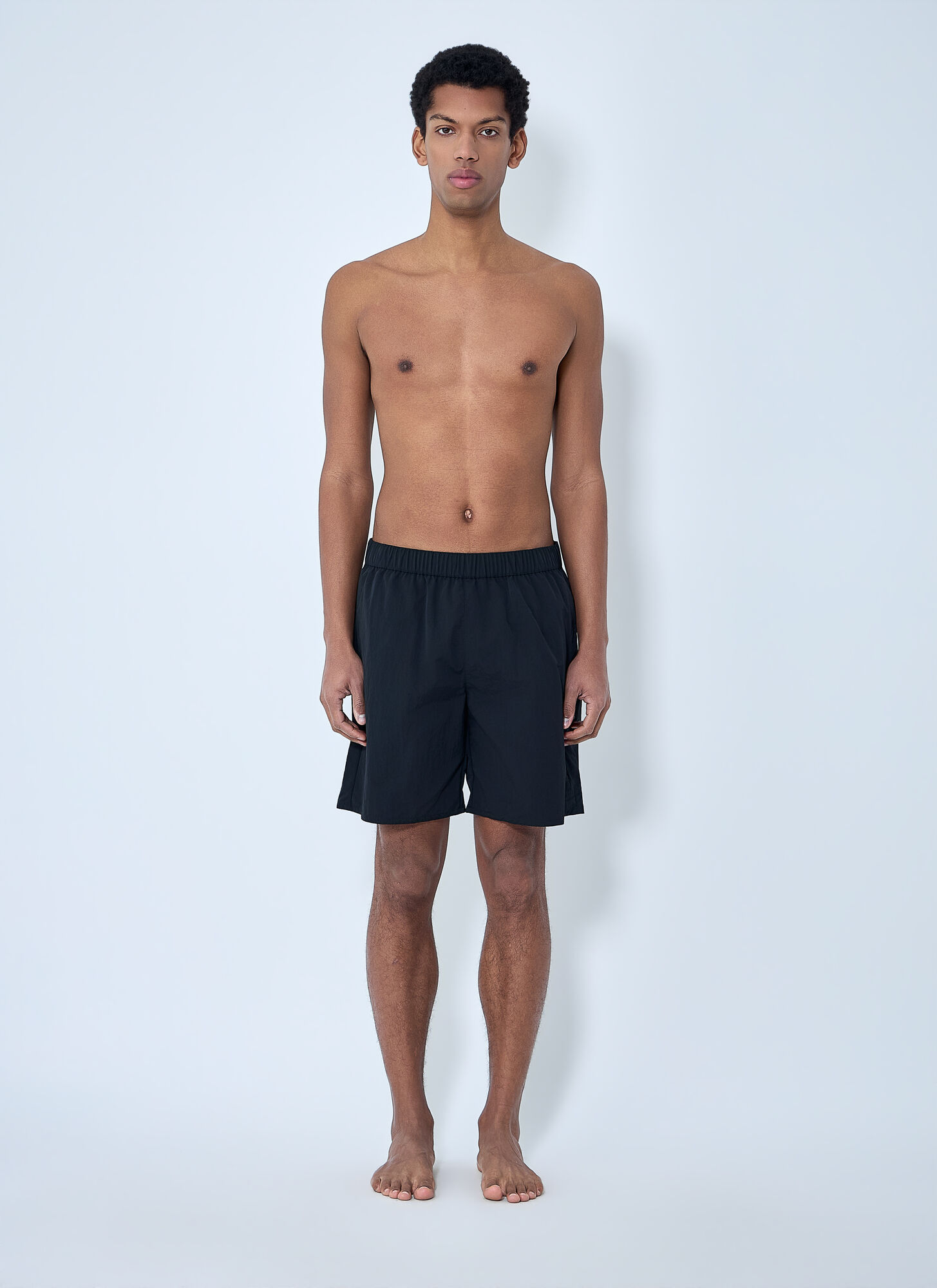  Moncler Moncler Elastic Waistband Swim Shorts - Mann Bademode Black Xl 