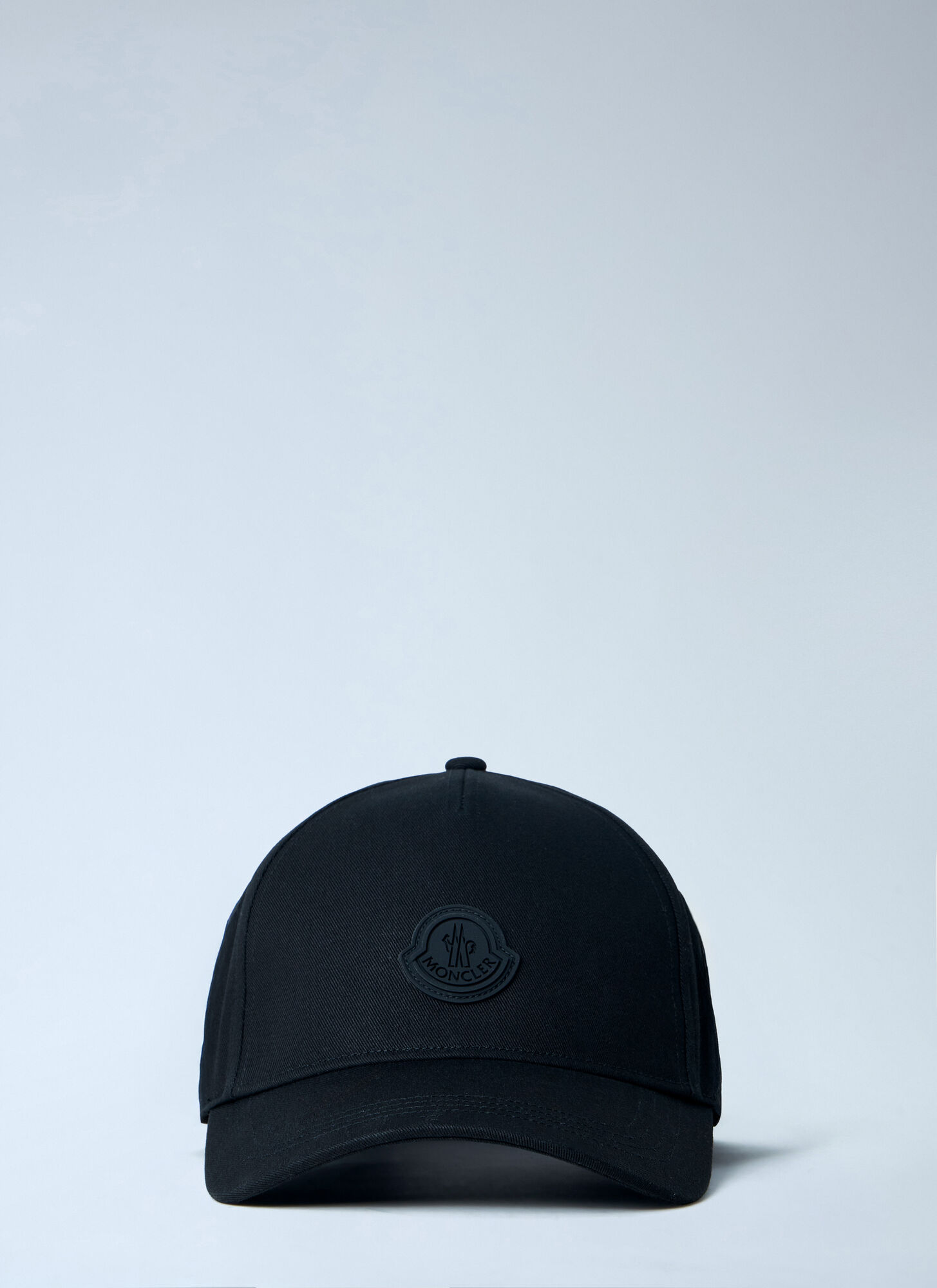 Moncler Men's Black Logo Embroidered Baseball Cap - Man Hats One Size