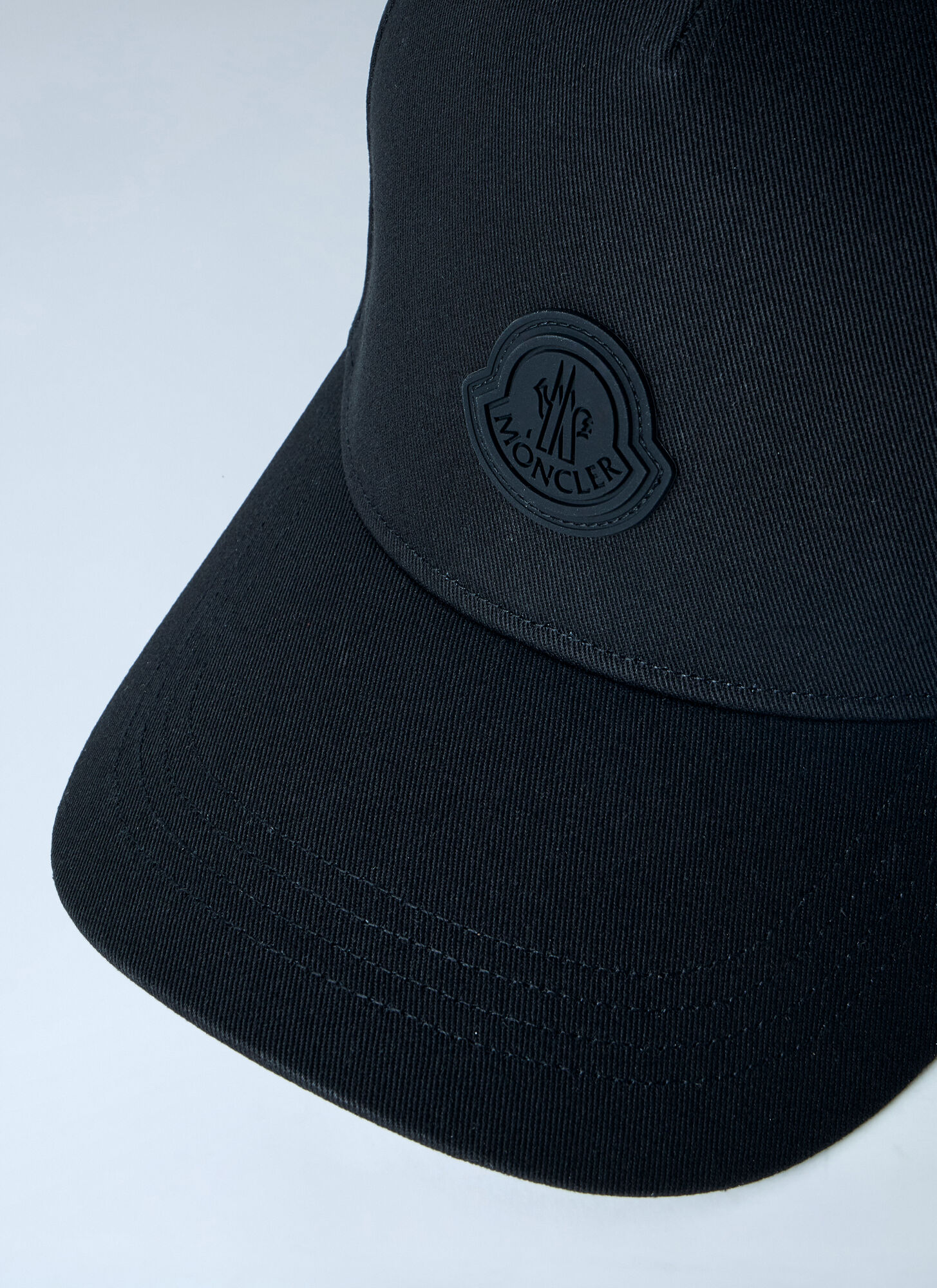  Moncler Moncler Logo Embroidered Baseball Cap - Mann Hats Black One Size 
