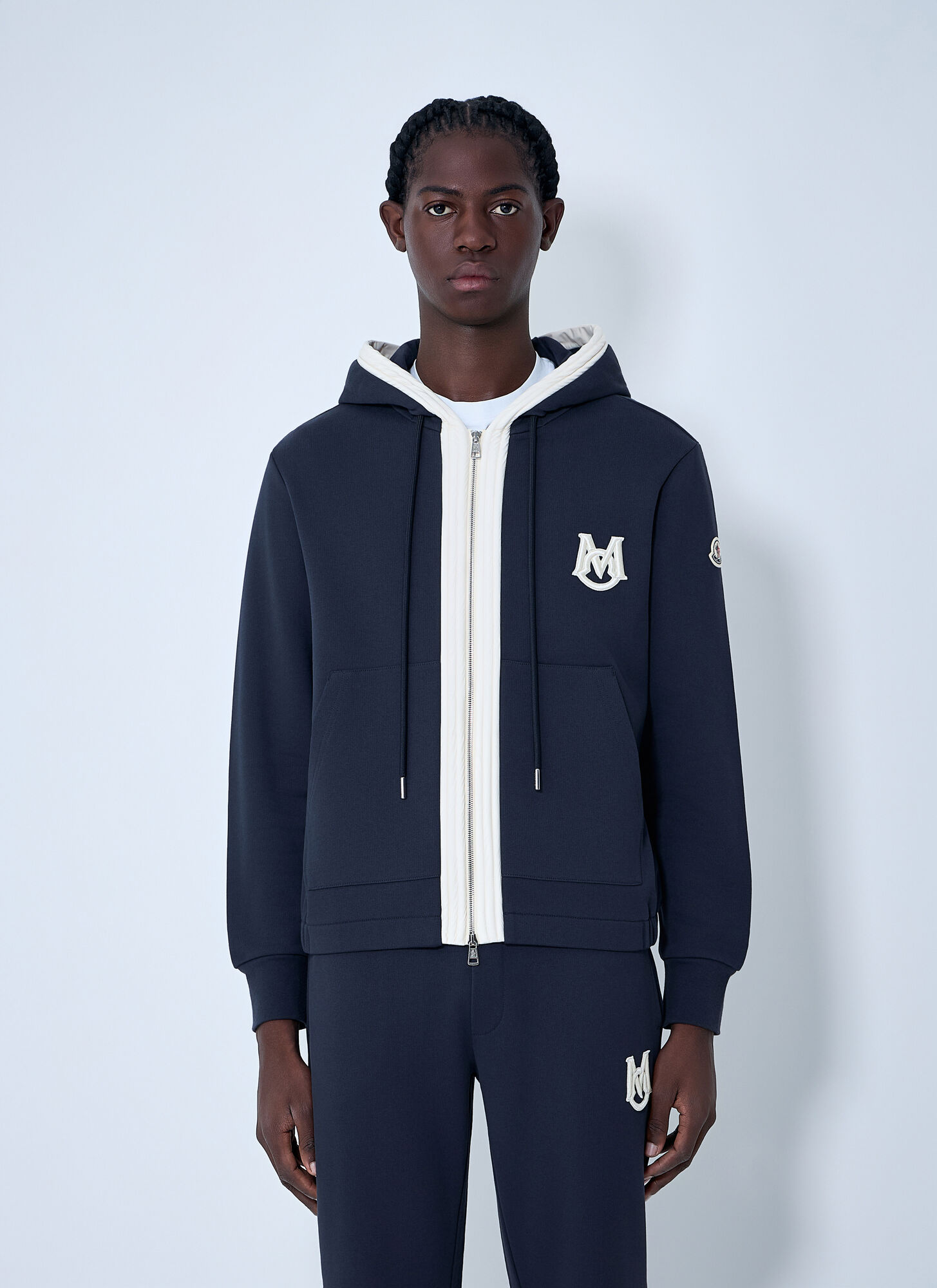 Moncler Zip-Up Cardigan - Man Knitwear Navy M - Immagine 1