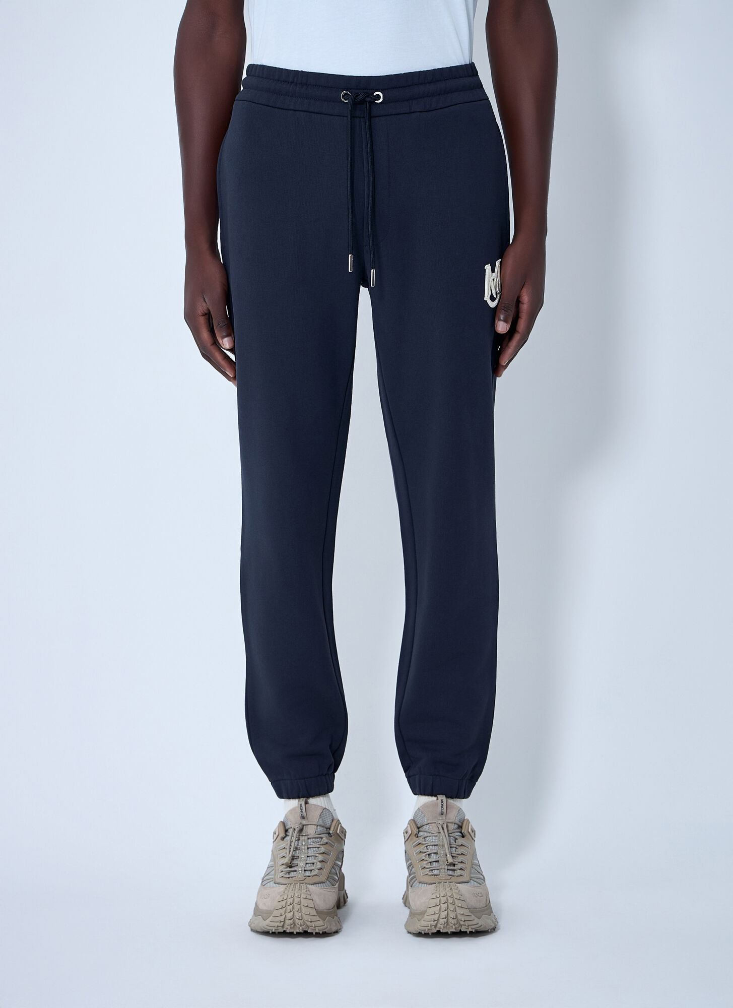 Moncler Uomo Navy Logo Motif Track Pants - Man Track Pants L