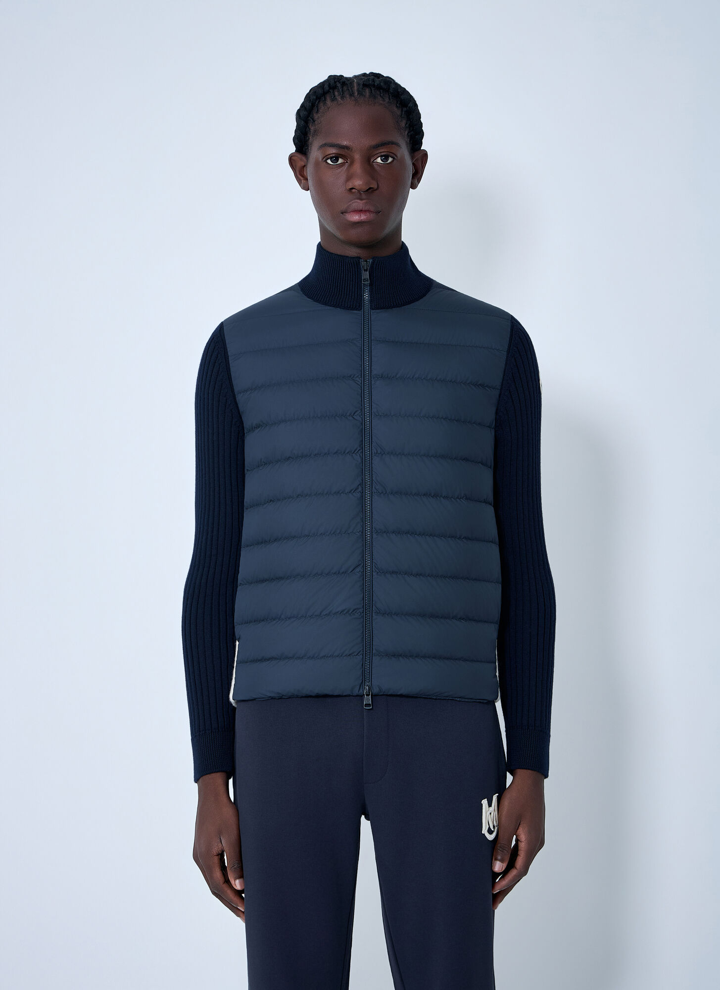 Moncler Men's Navy Logo Motif Gilet - Man Jackets S