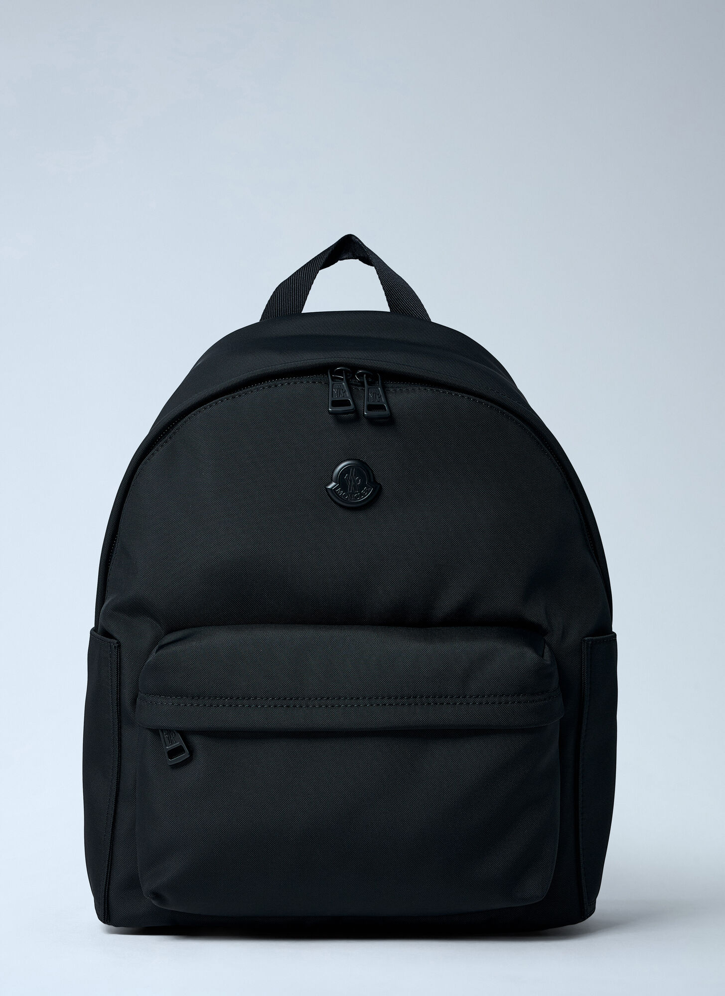 Moncler Men's Black New Pierrick Metal Logo Backpack - Man Backpacks One Size