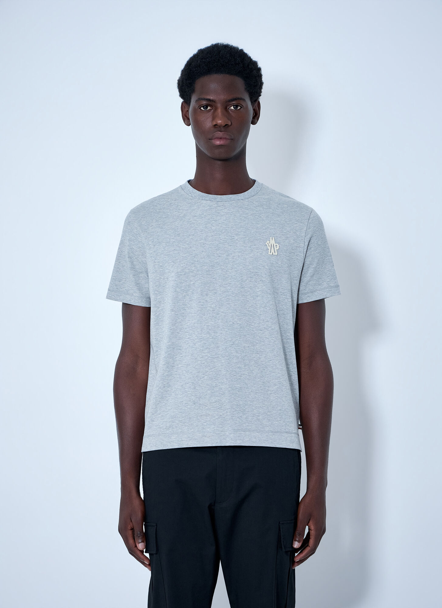 Moncler Men's Grey Set Of Three Logo Motif T-Shirts - Man T-Shirts Xxl
