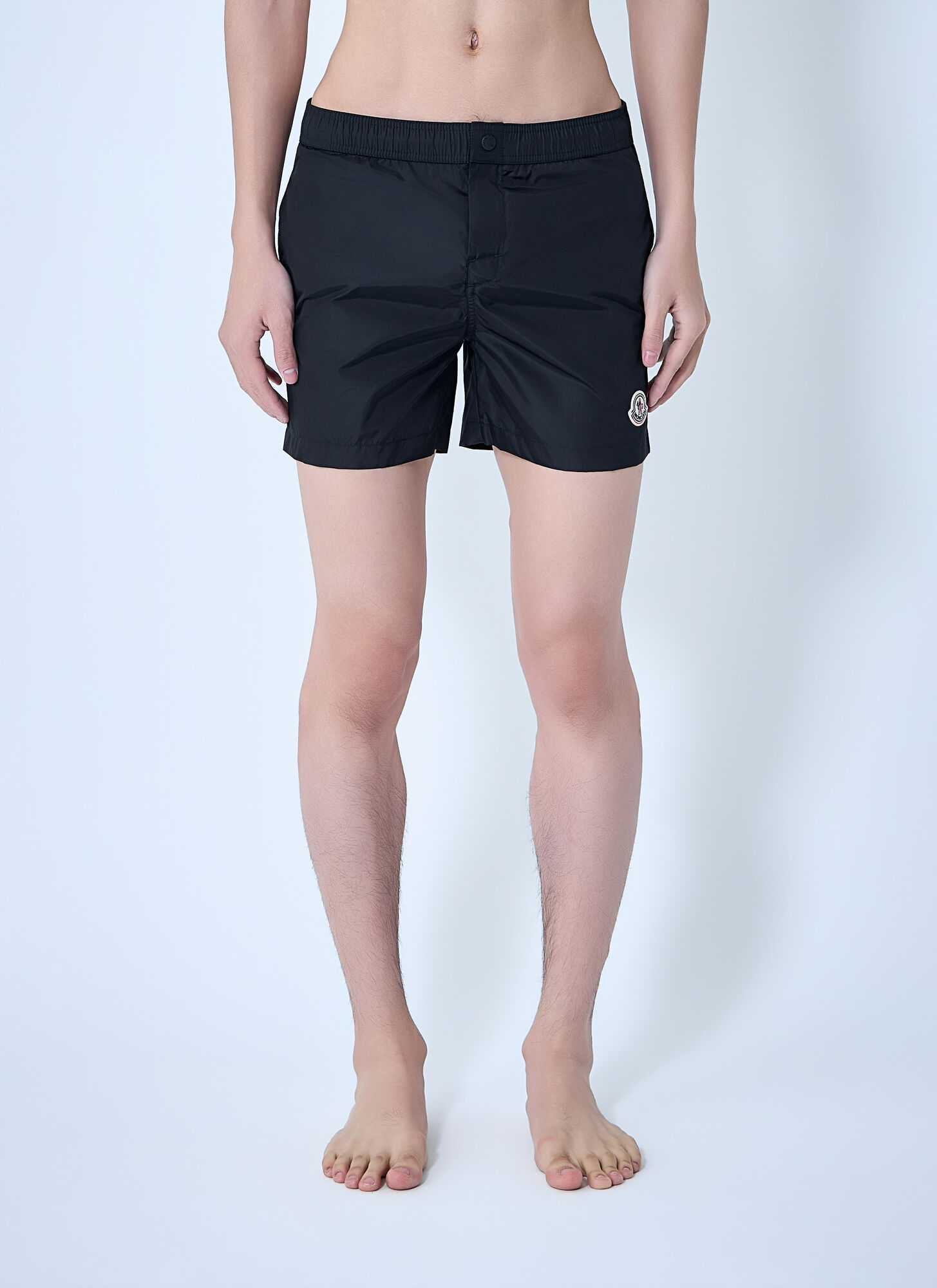 Moncler Elastic Waist Swim Shorts - Man Swimwear Black L