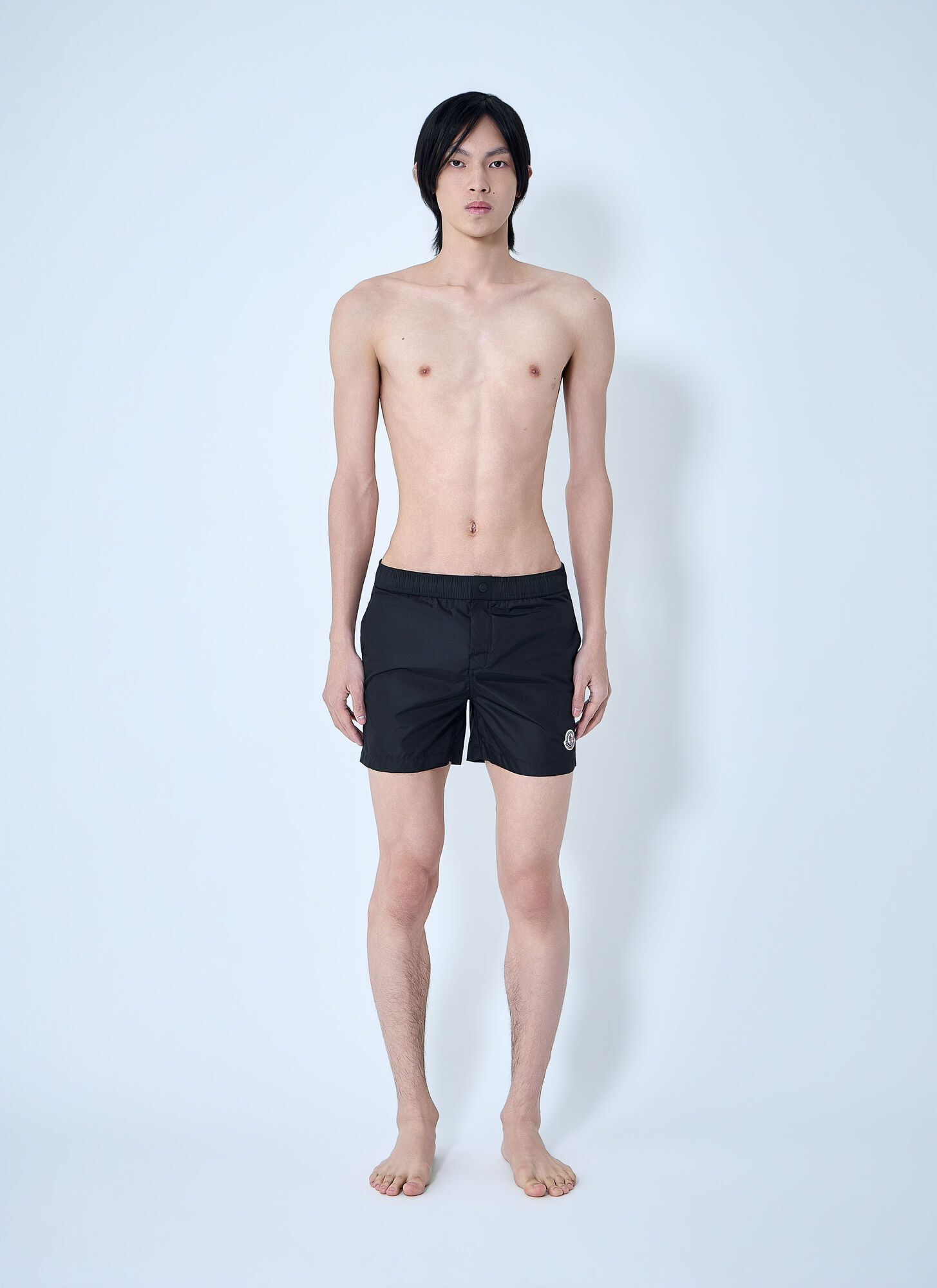  Moncler Moncler Elastic Waist Swim Shorts - Mann Bademode Black S 