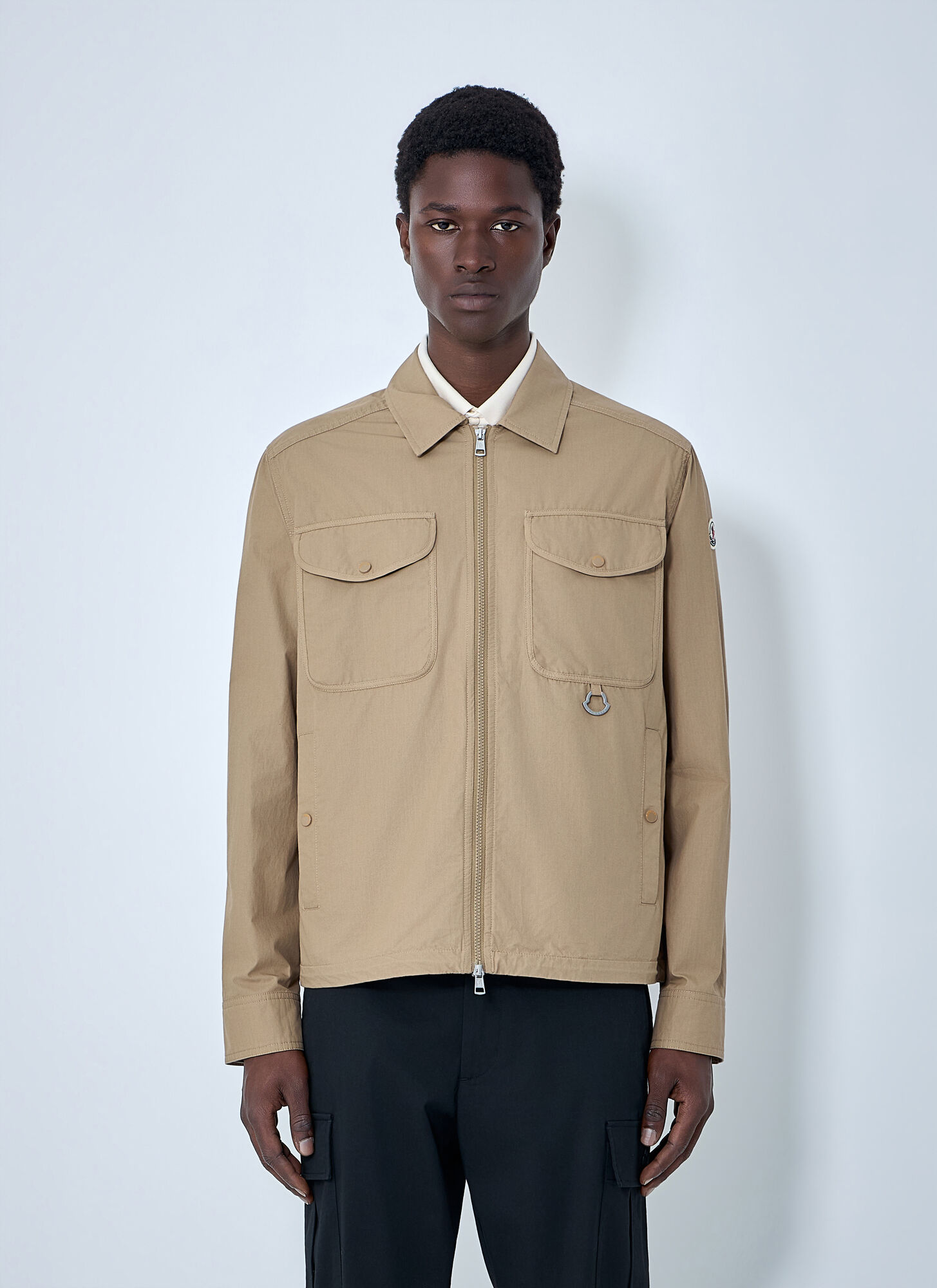 Moncler Men's Beige Cotton Zip Jacket - Man Jackets Xl
