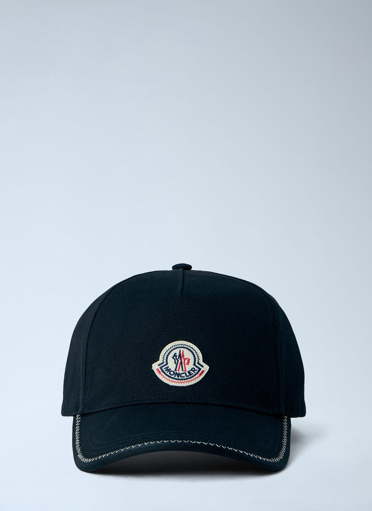 Moncler Men's Black Baseball Logo Cap - Man Hats One Size