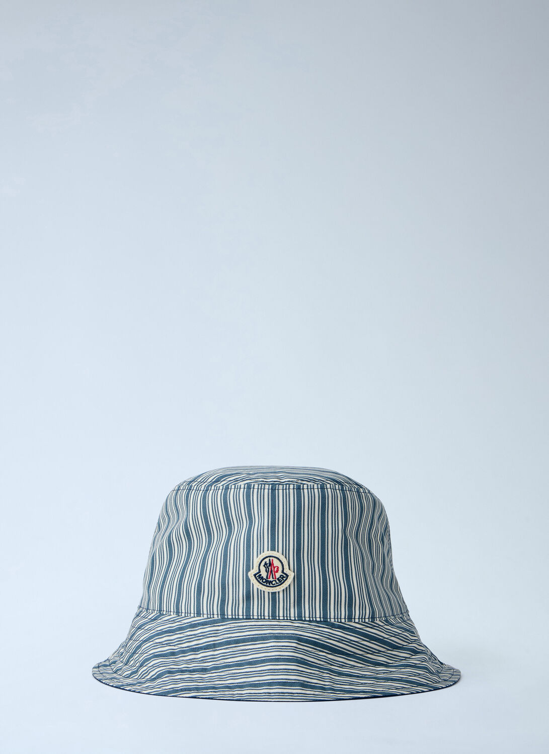 Moncler Striped Bucket Hat - Man Hats White M Moncler