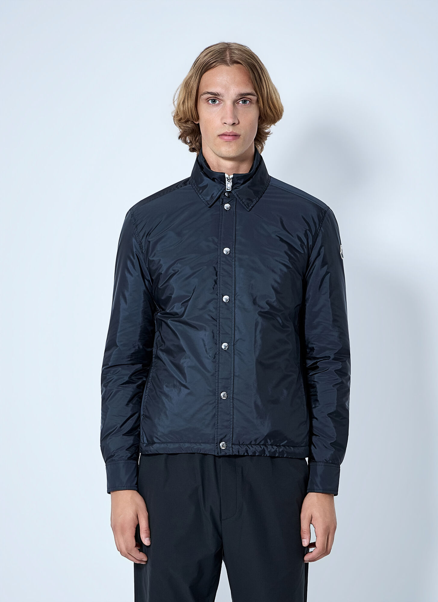 Moncler Men's Navy Meridelle Down Shirt Jacket - Man Jackets 5