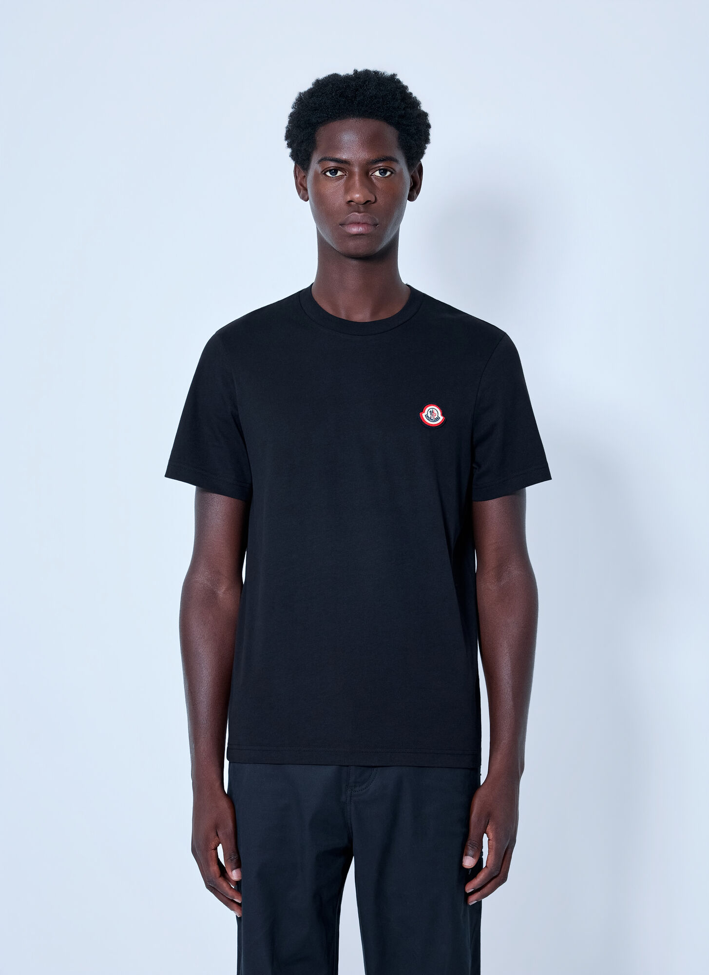 Moncler Black Cotton T-Shirt - S - Image 4