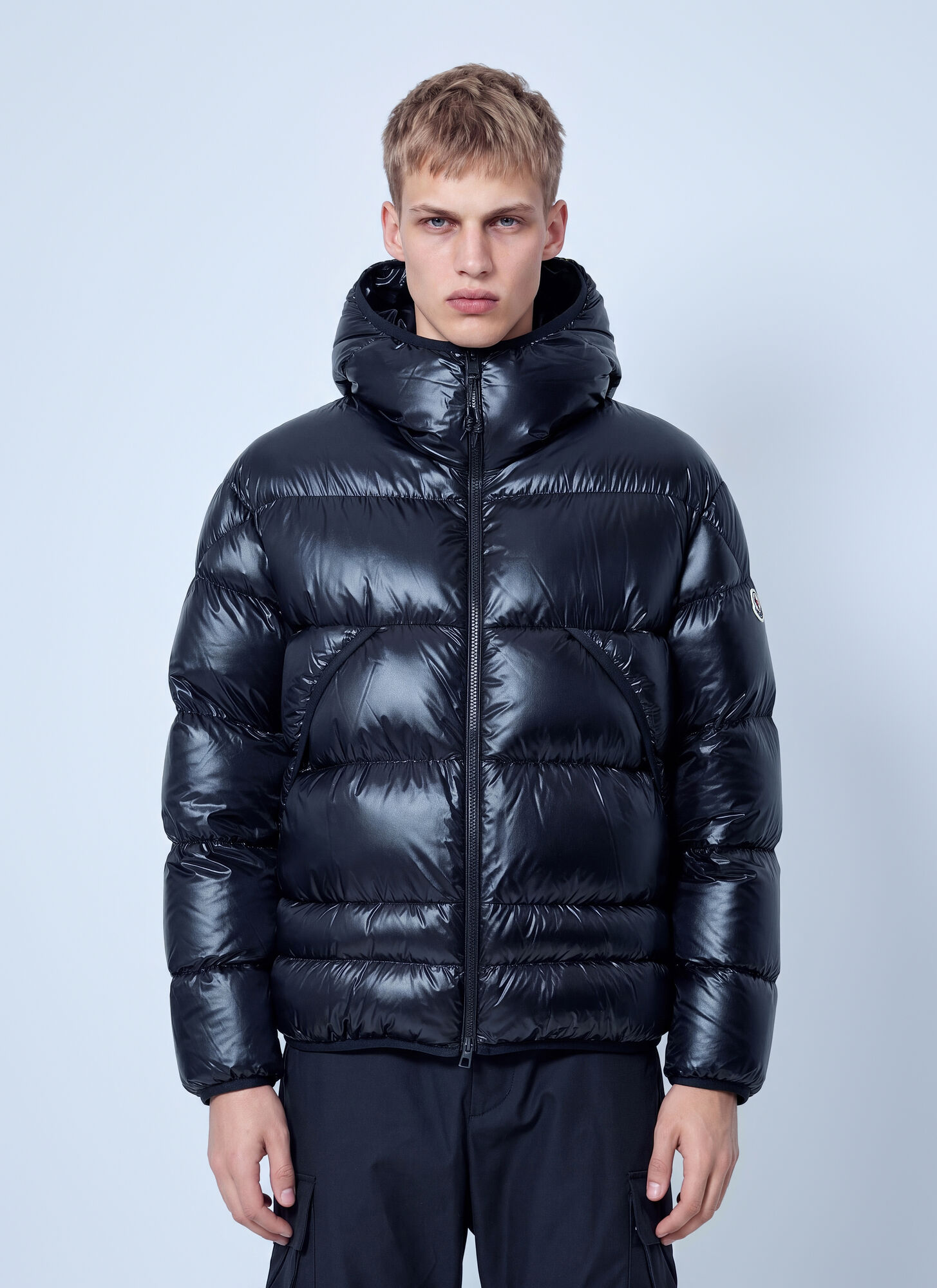 Moncler Uomo Nero Anapo Hooded Mid-Length Down Jacket - Man Jackets 3