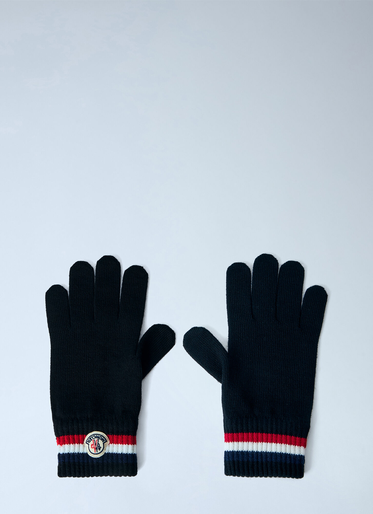 Moncler Men's Black Logo Wool Gloves Extra Large - Mytheresa - Image 2