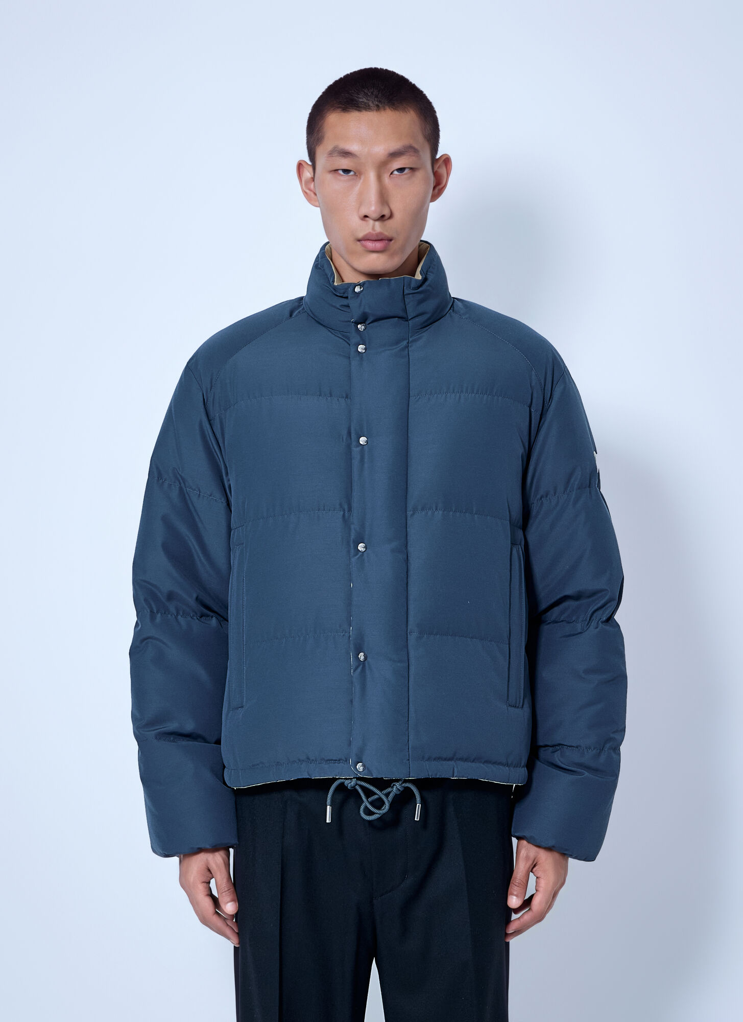 Moncler Verone Short Down Jacket - Man Jackets Blue 4