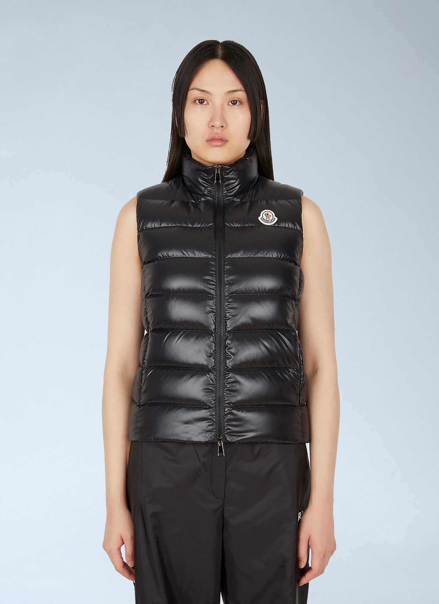 Moncler Women's Black Ghany Sleeveless Jacket - Woman Jackets 00