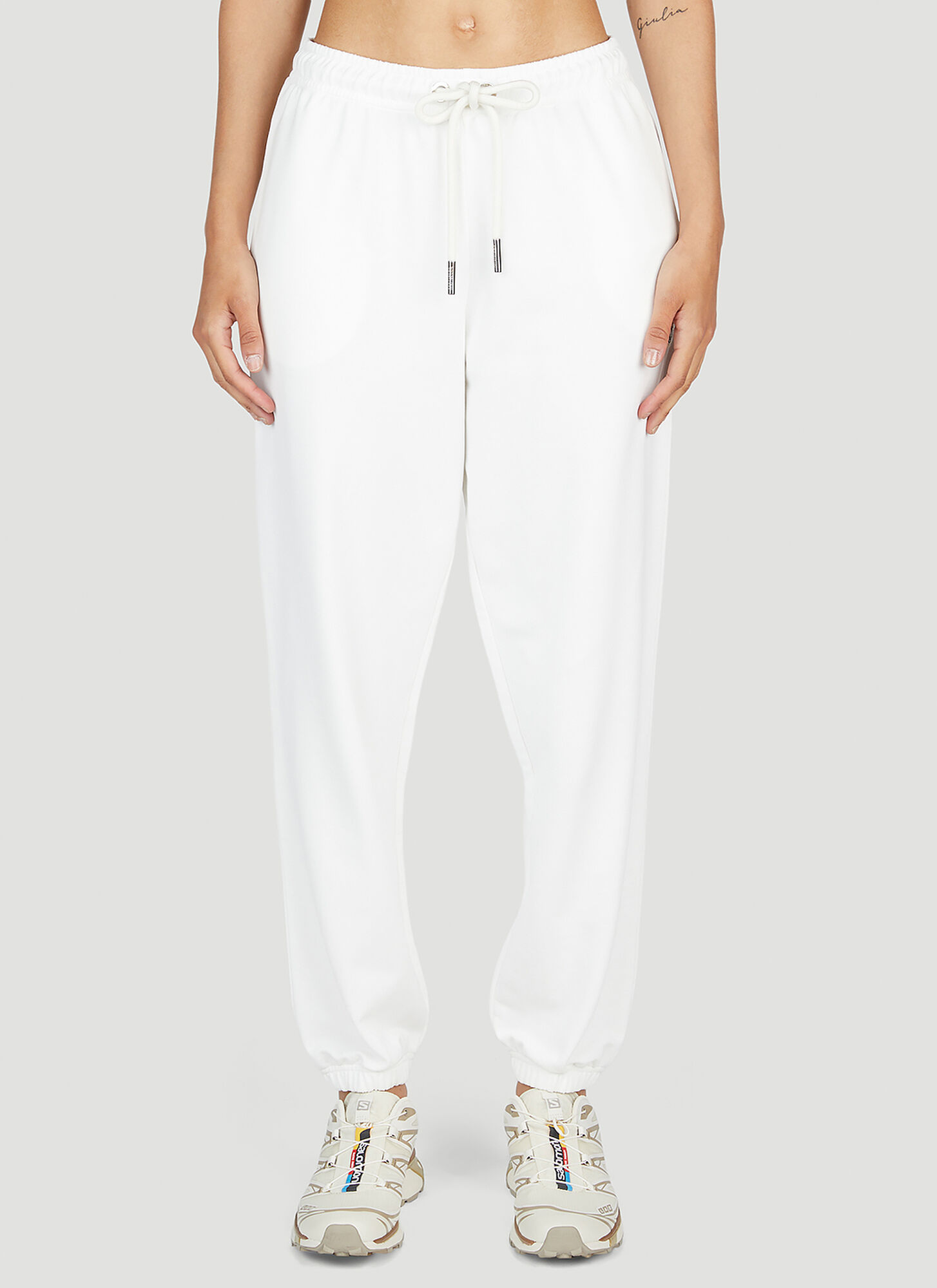 Moncler Relaxed Track Pants In White