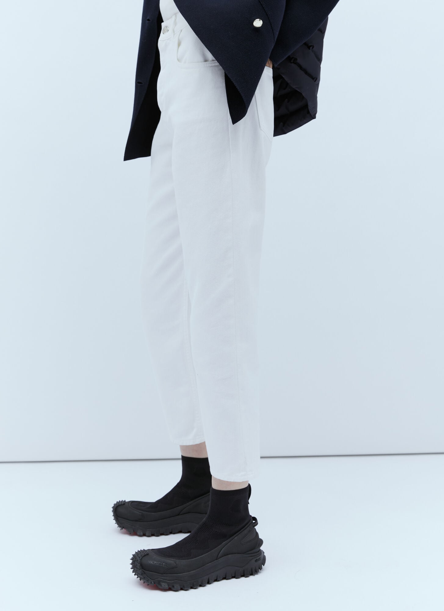  Moncler Moncler Cropped Jeans - Frau Jeans White It - 40 